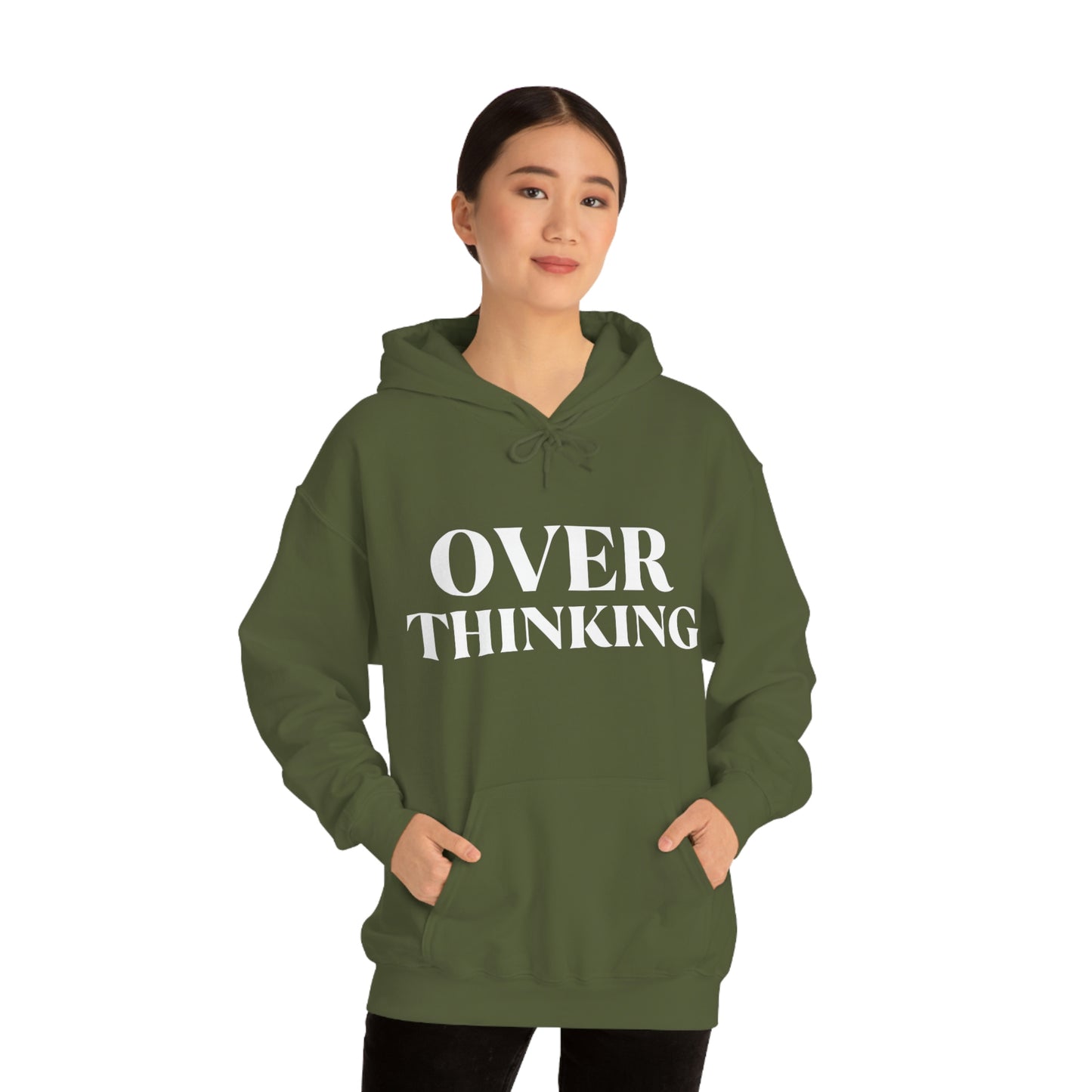 Over Thinking White Hoodie