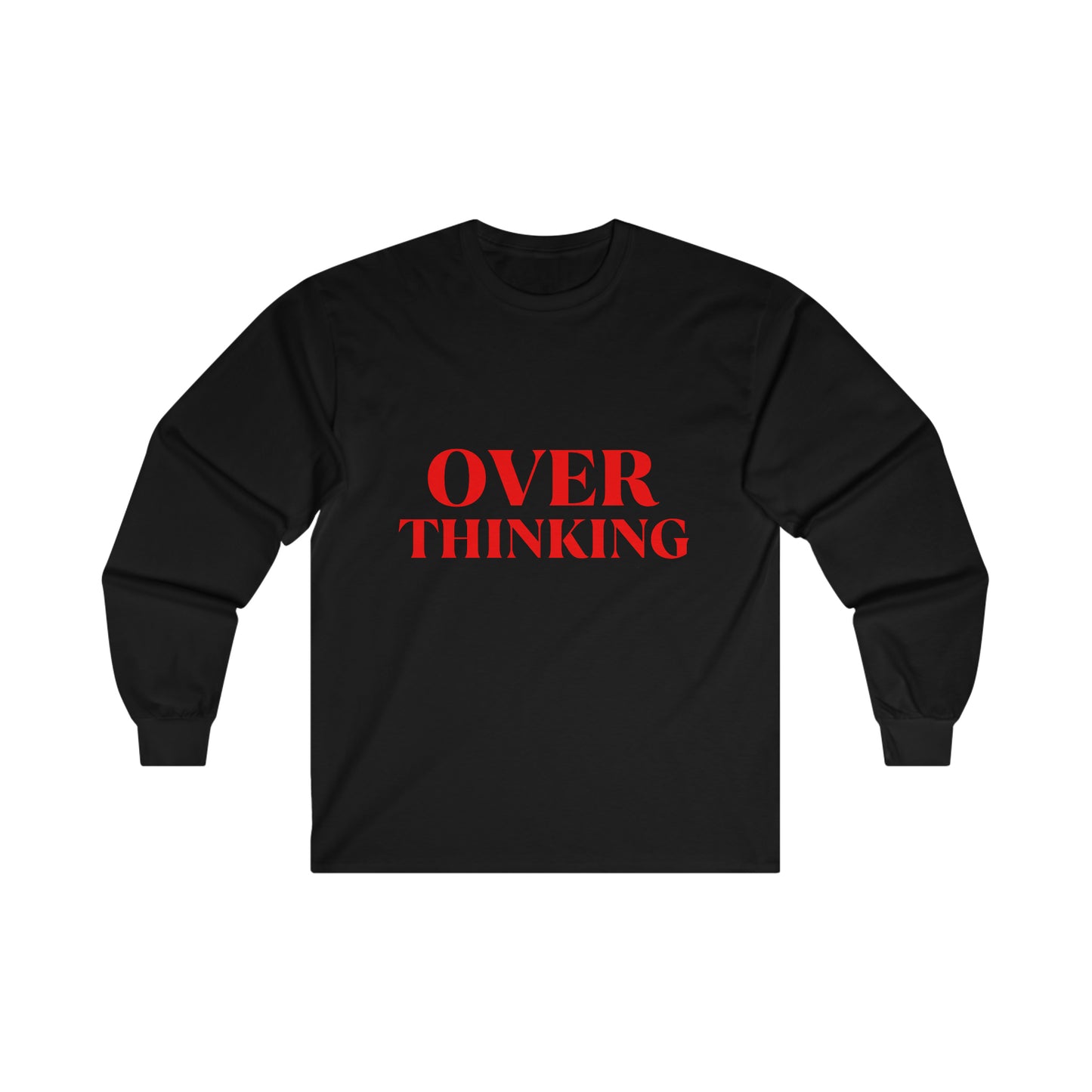 Over Thinking Red Long Sleeve Tee