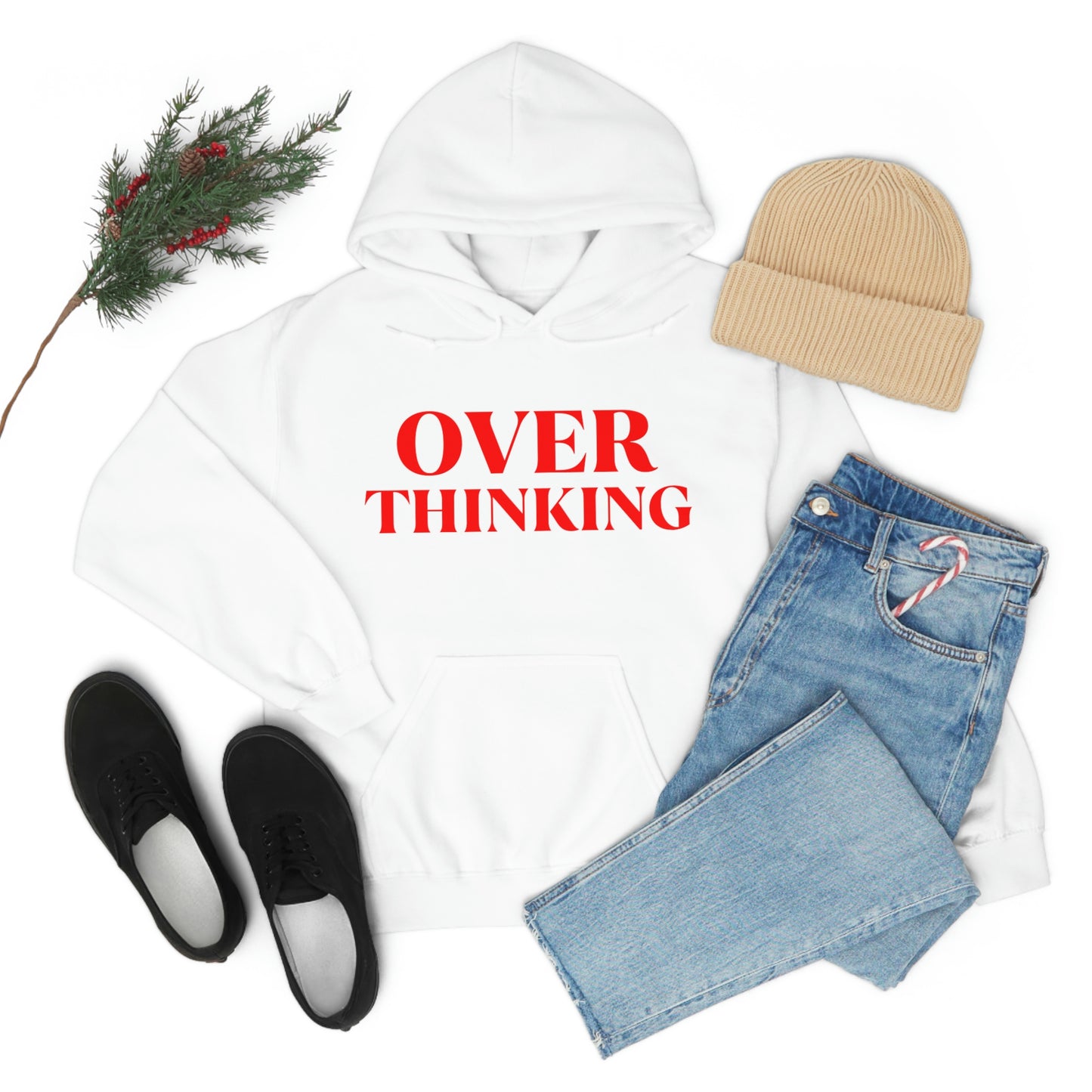 Over Thinking Red Hoodie