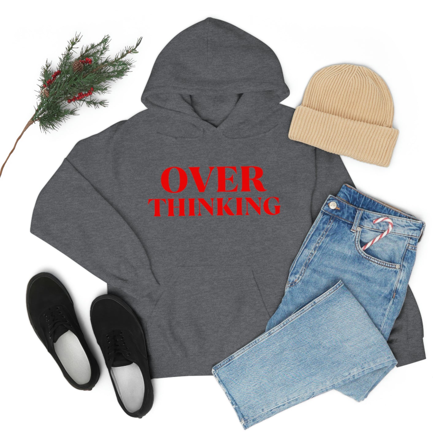 Over Thinking Red Hoodie