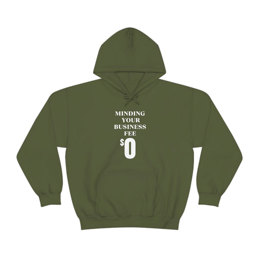 Minding Your Business Fee Wht Hoodie