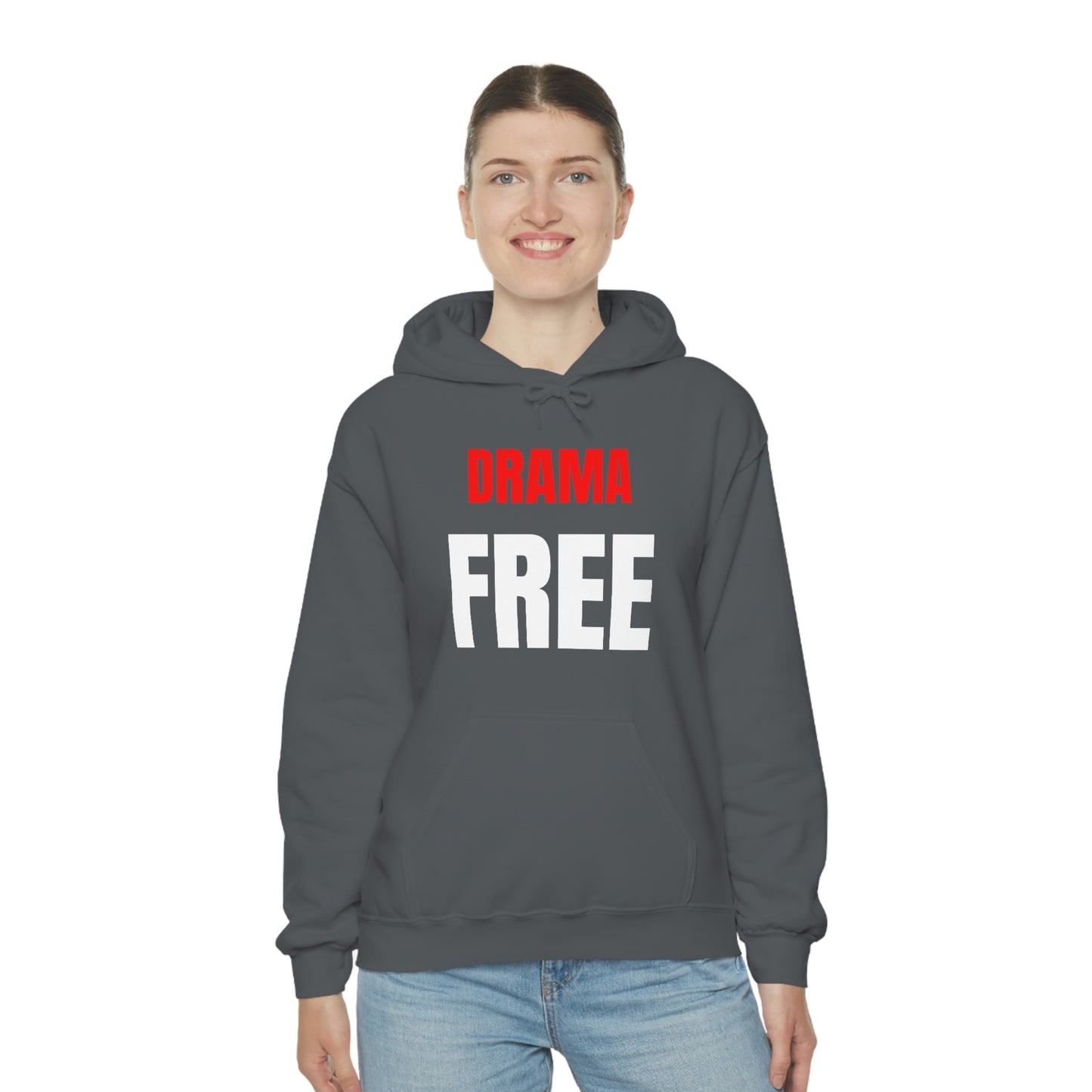 Drama Free RdWht Bld Hoodie