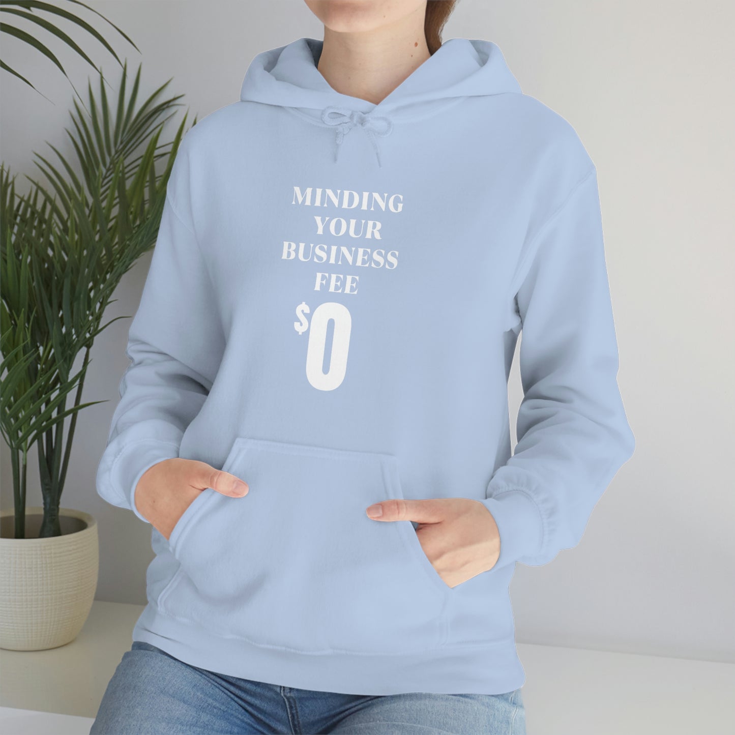 Minding Your Business Fee Wht Hoodie