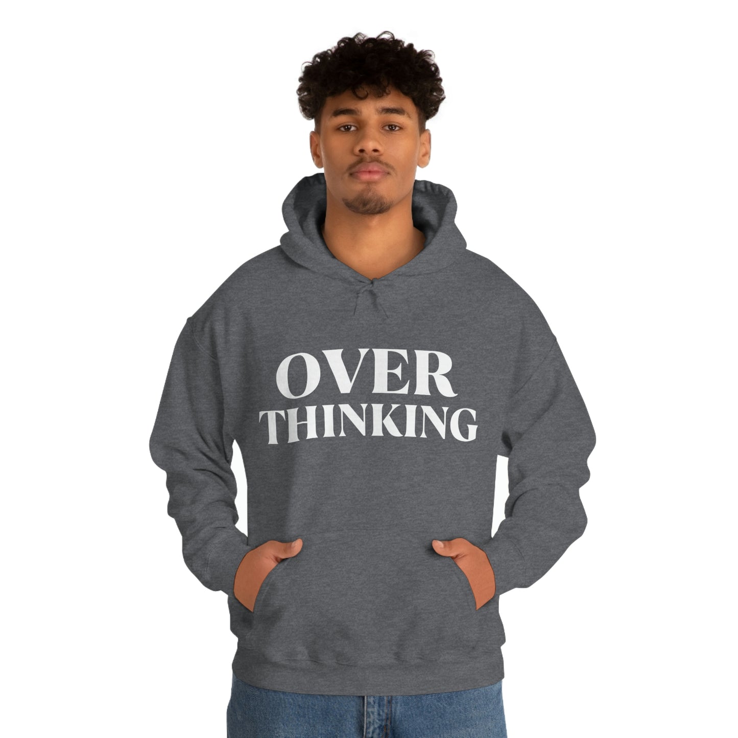 Over Thinking White Hoodie