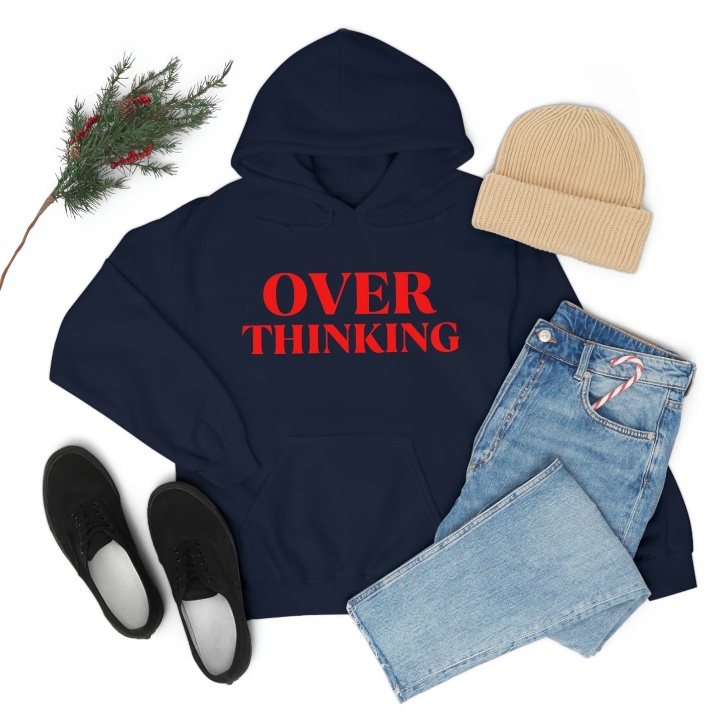 Over Thinking Red Hoodie