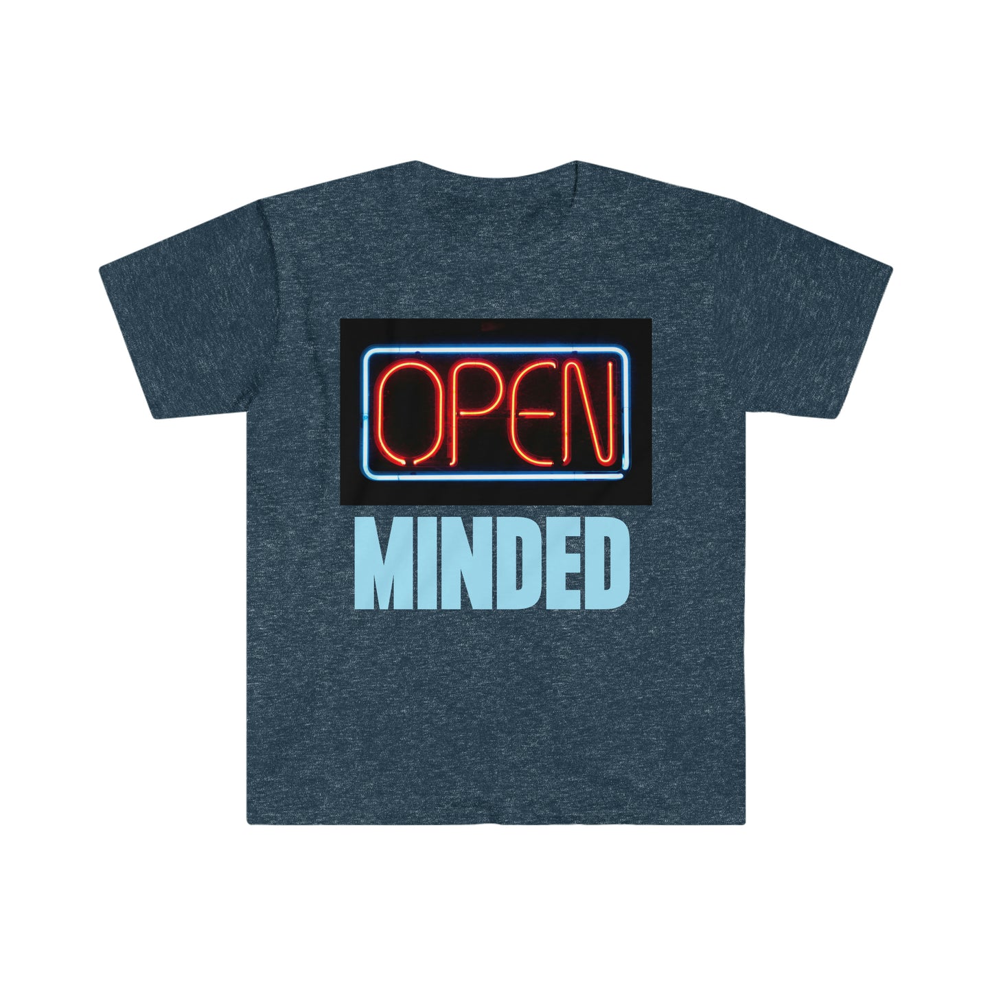 Open Minded Neon Blue T-Shirt