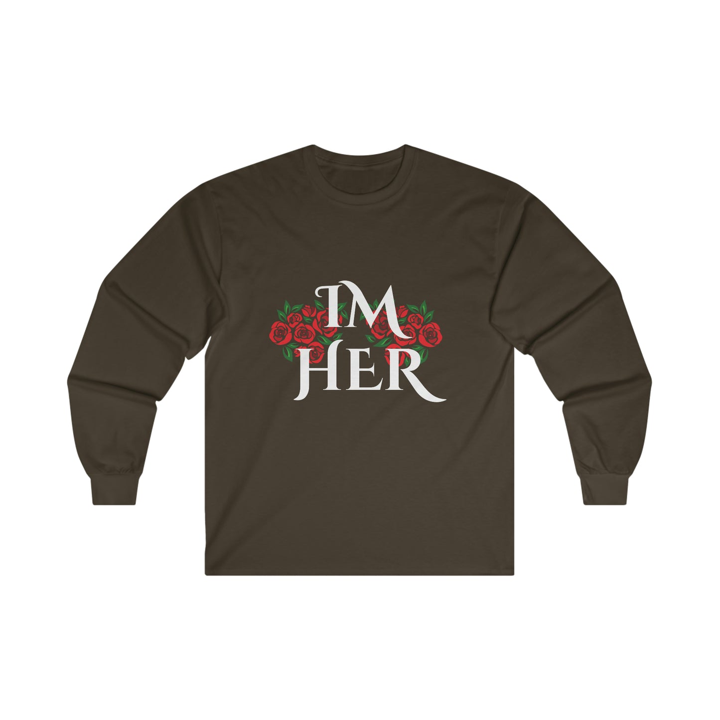 Im Her Wht Elegant Long Sleeve Tee