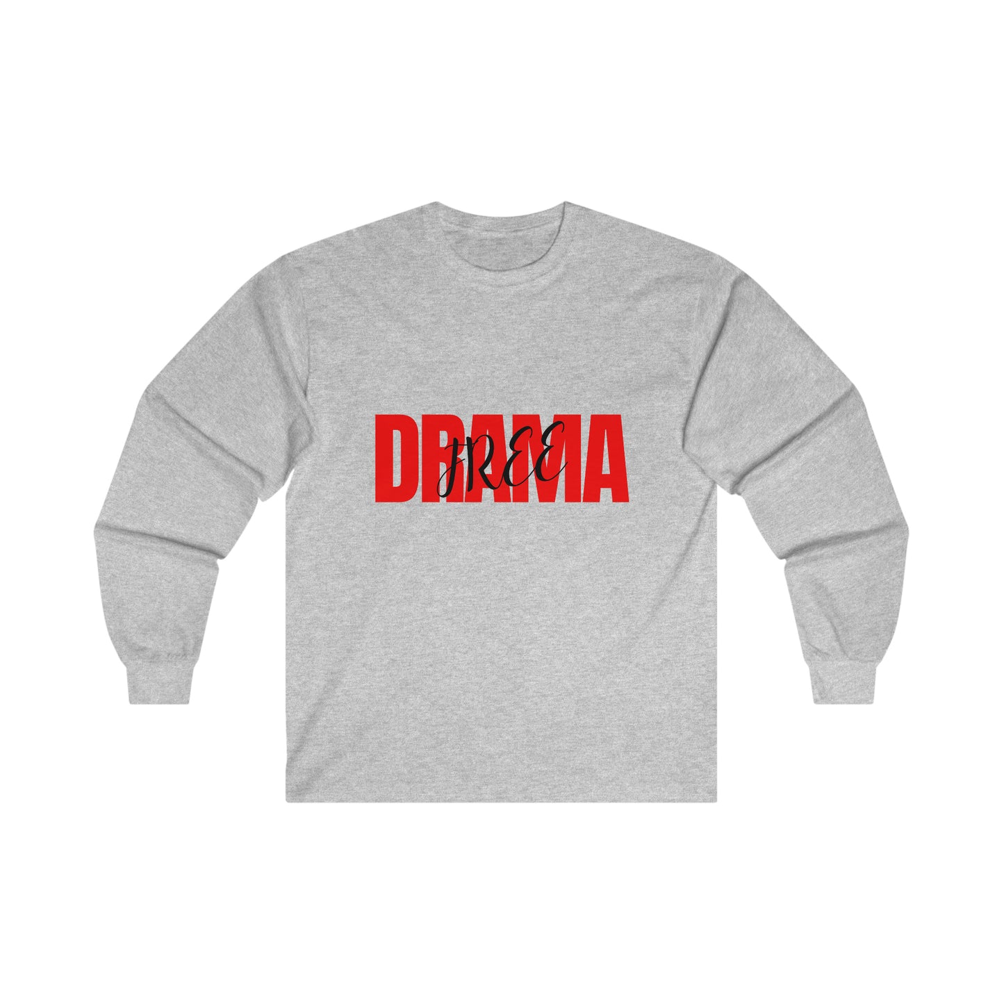 Drama Free RedBlk Long Sleeve Tee