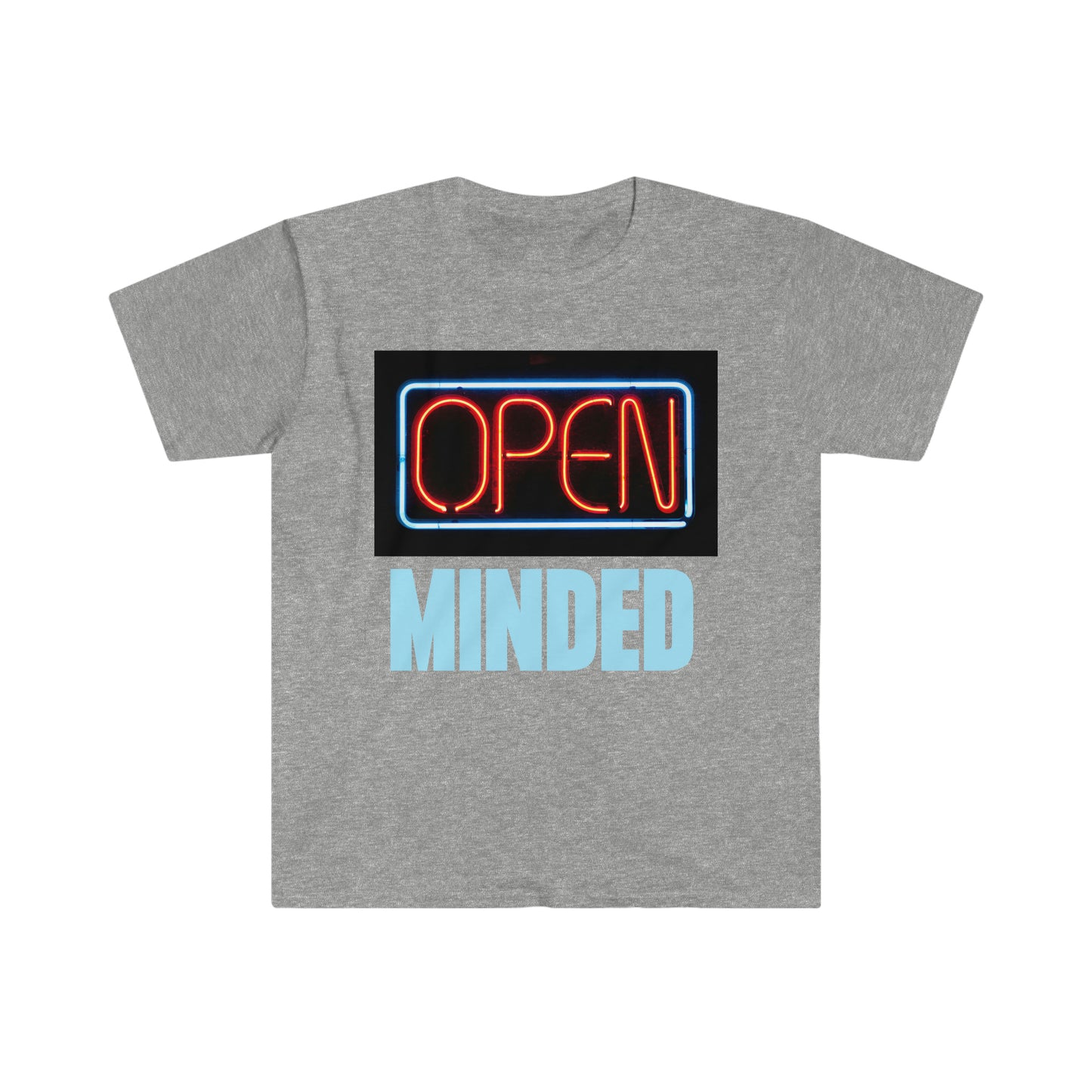 Open Minded Neon Blue T-Shirt