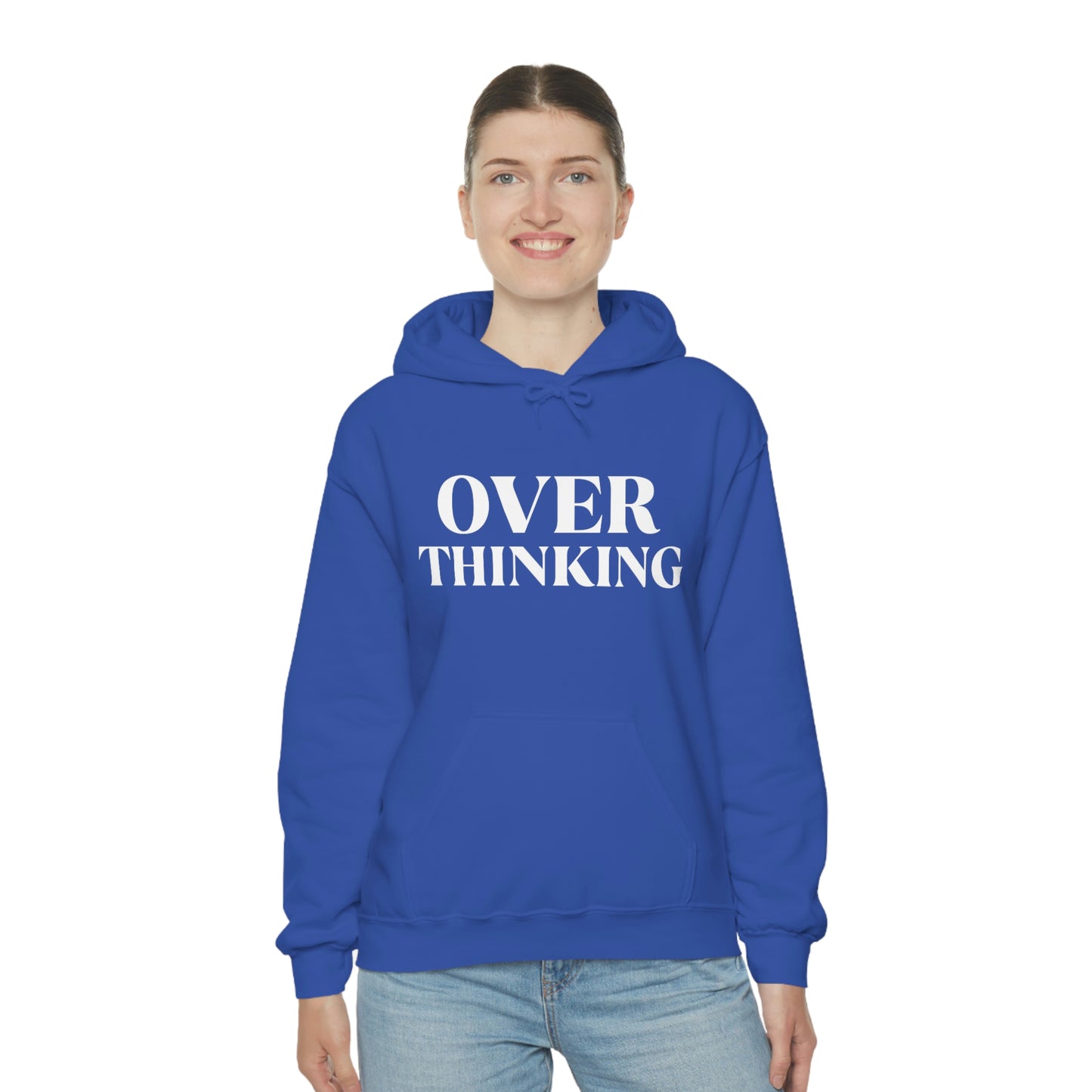 Over Thinking White Hoodie