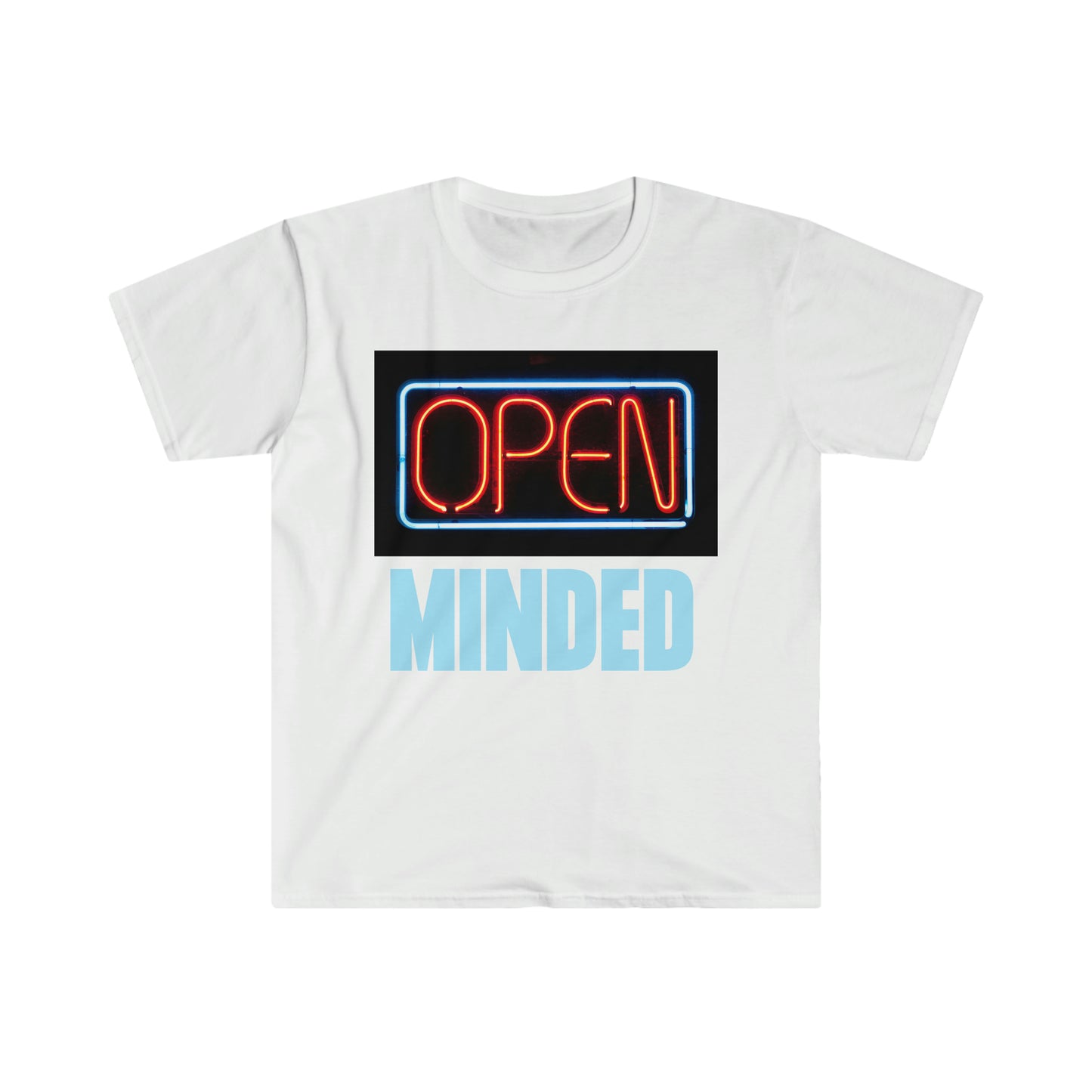 Open Minded Neon Blue T-Shirt