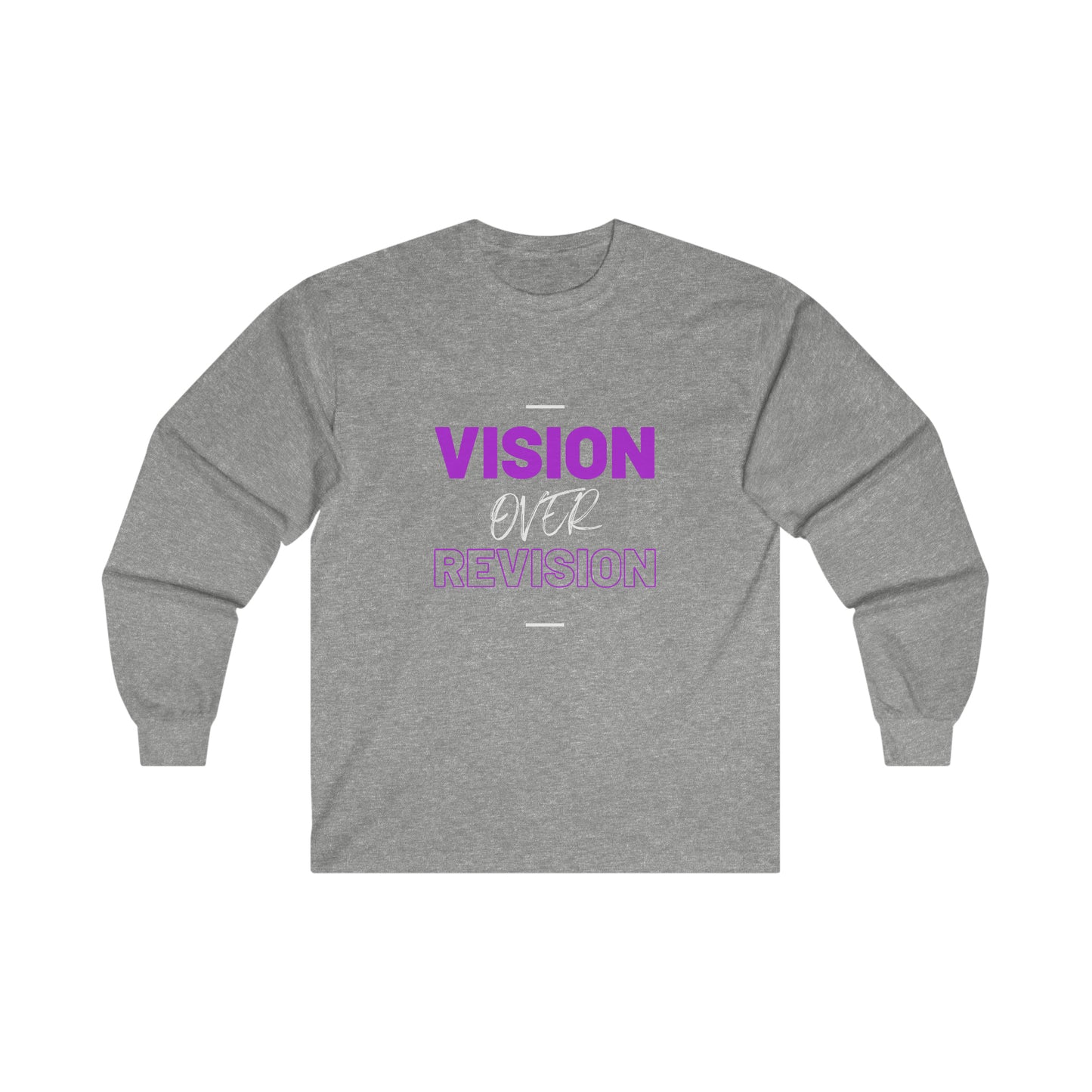 Vision Over Revision Purp Long Sleeve Tee