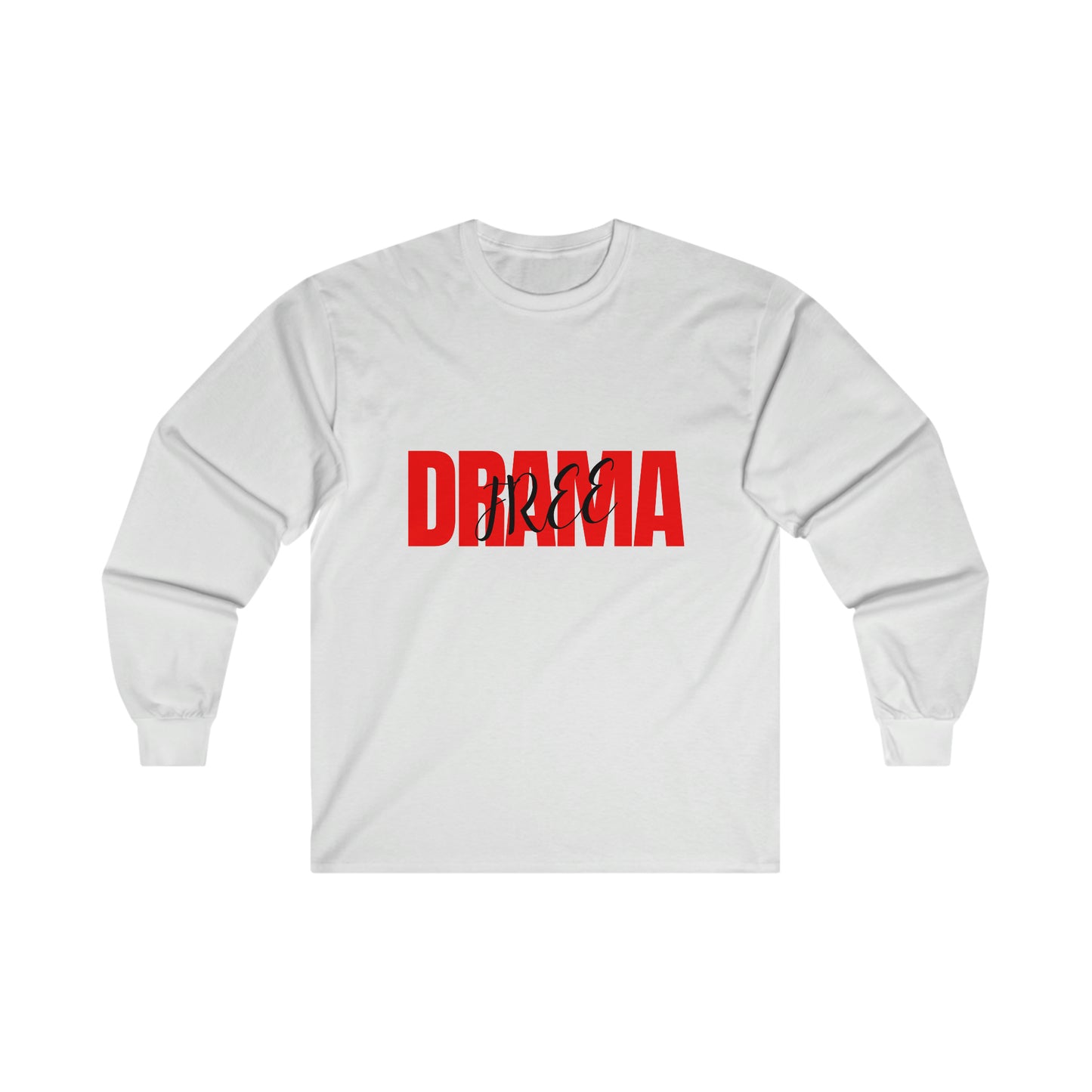 Drama Free RedBlk Long Sleeve Tee