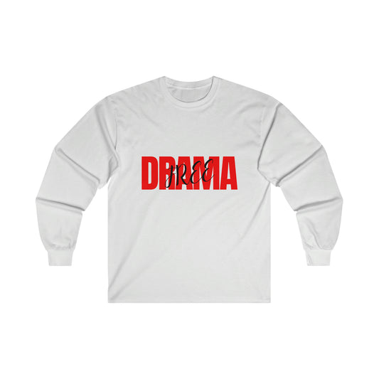 Drama Free RedBlk Long Sleeve Tee