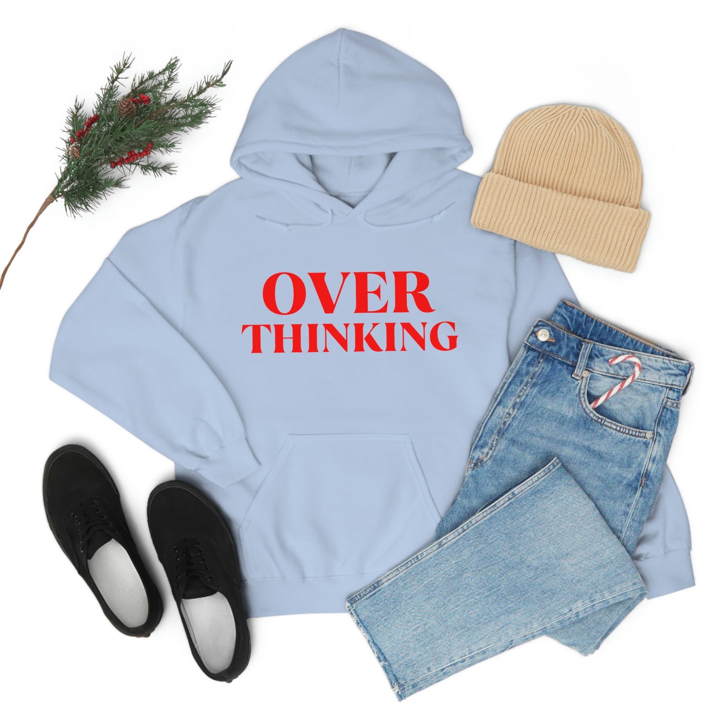 Over Thinking Red Hoodie