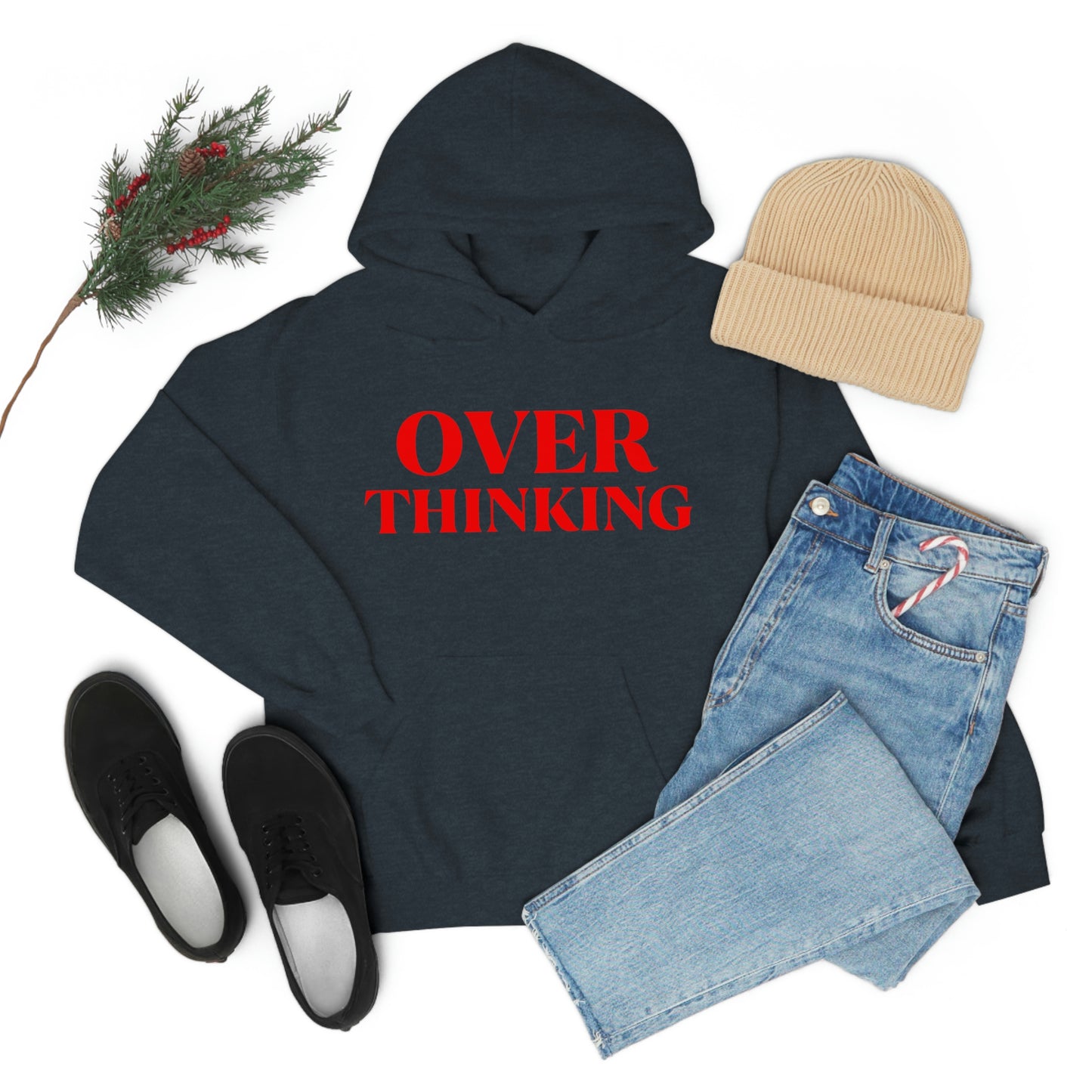 Over Thinking Red Hoodie