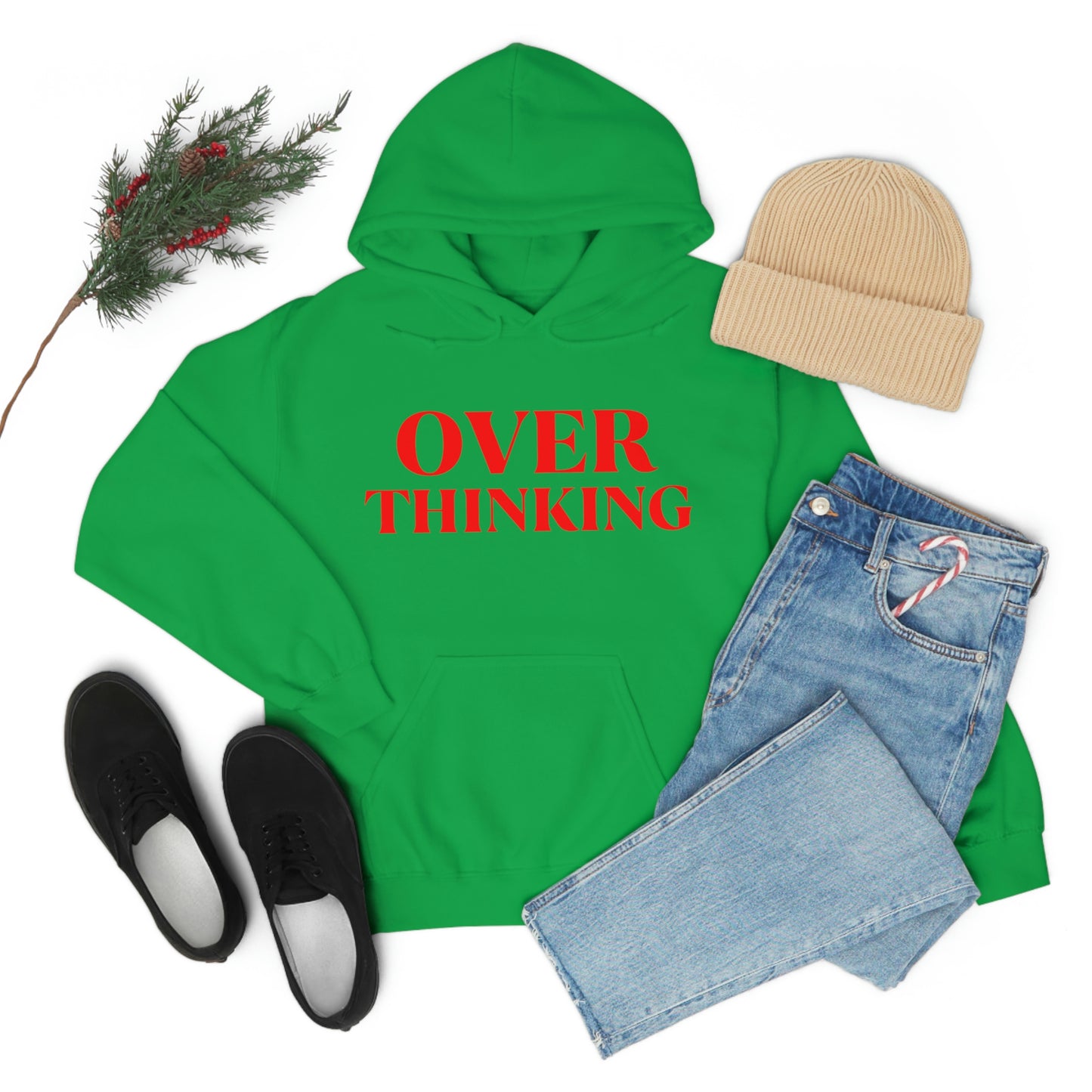 Over Thinking Red Hoodie