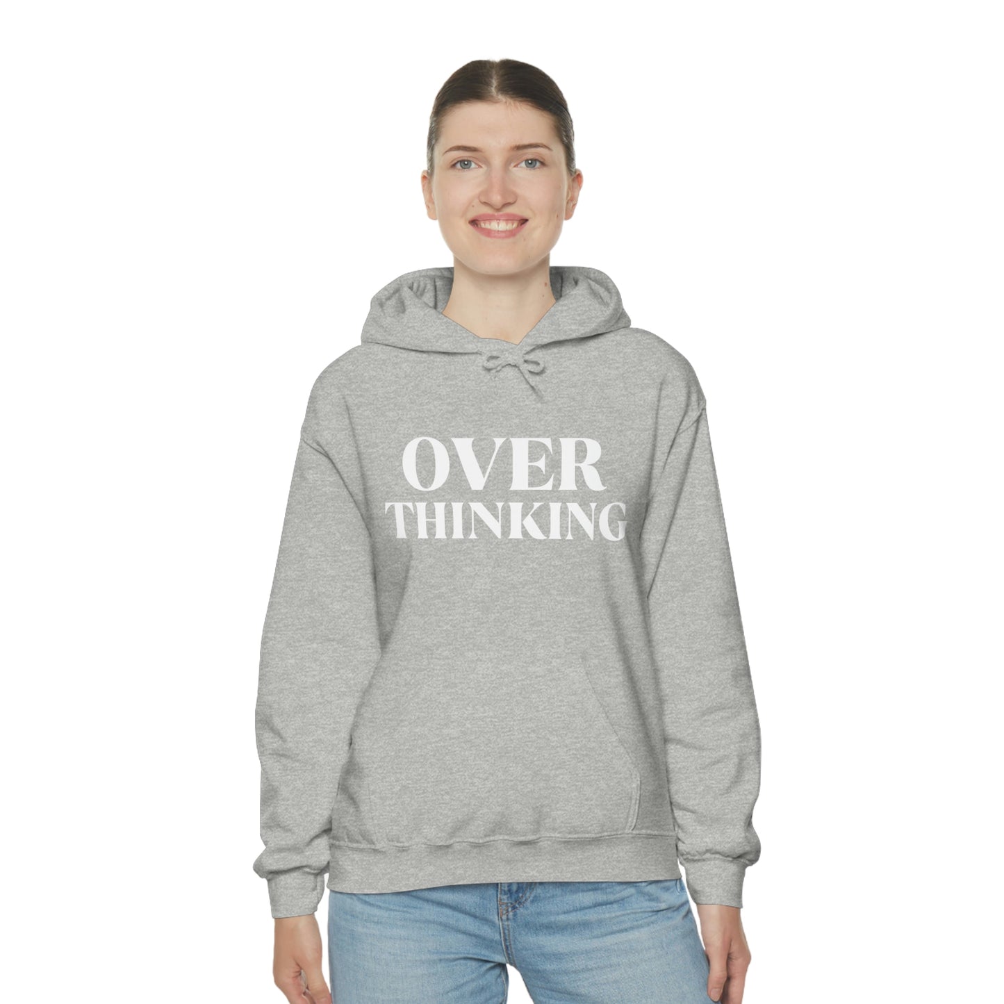 Over Thinking White Hoodie