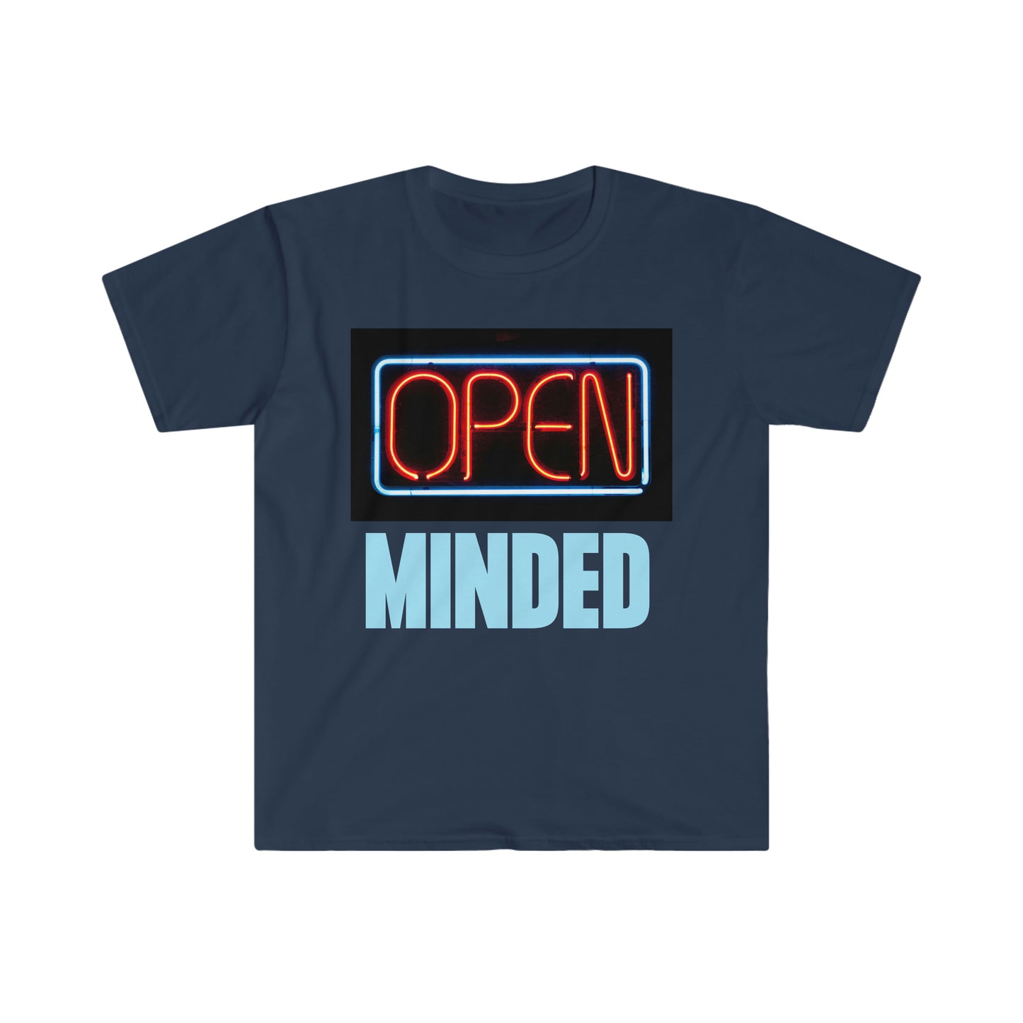 Open Minded Neon Blue T-Shirt