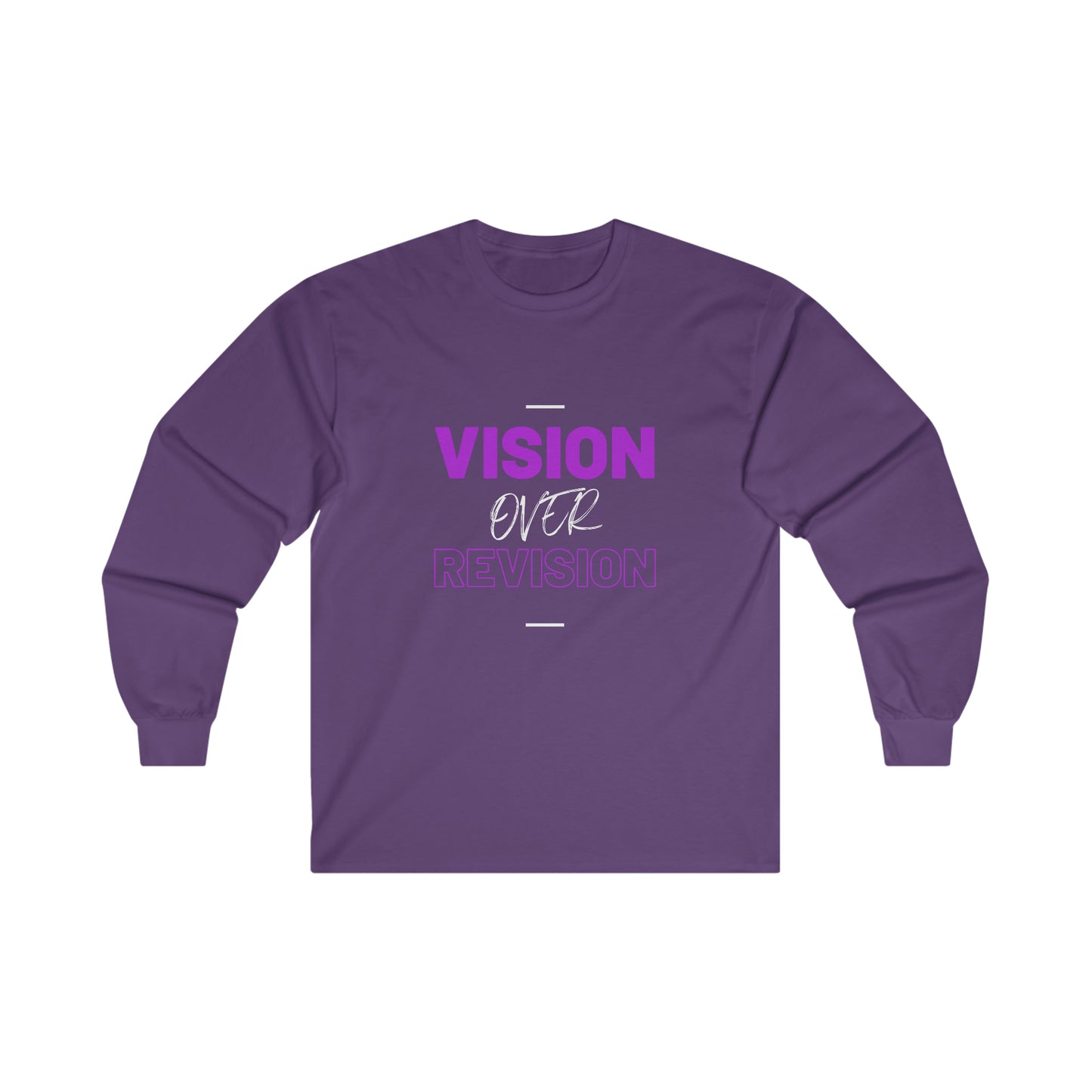 Vision Over Revision Purp Long Sleeve Tee