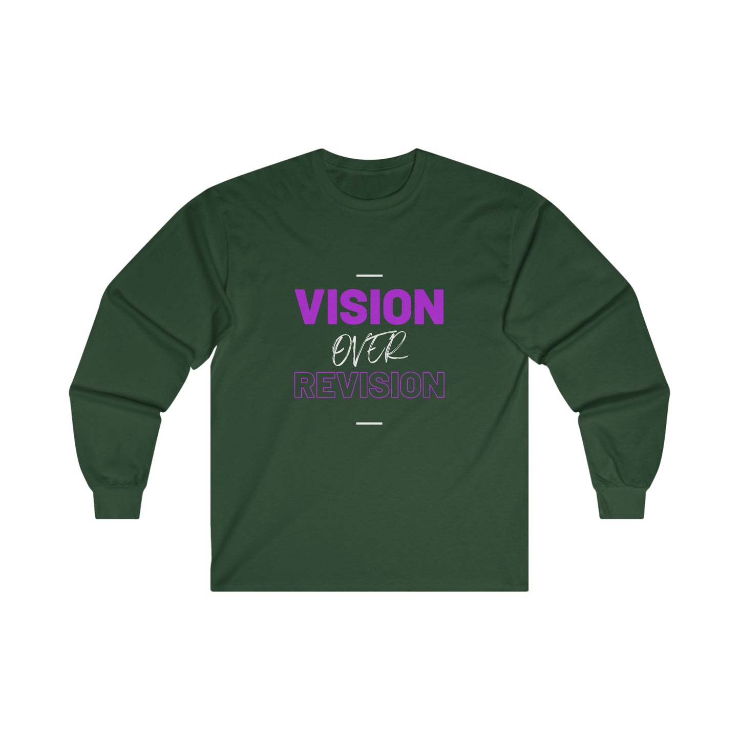 Vision Over Revision Purp Long Sleeve Tee