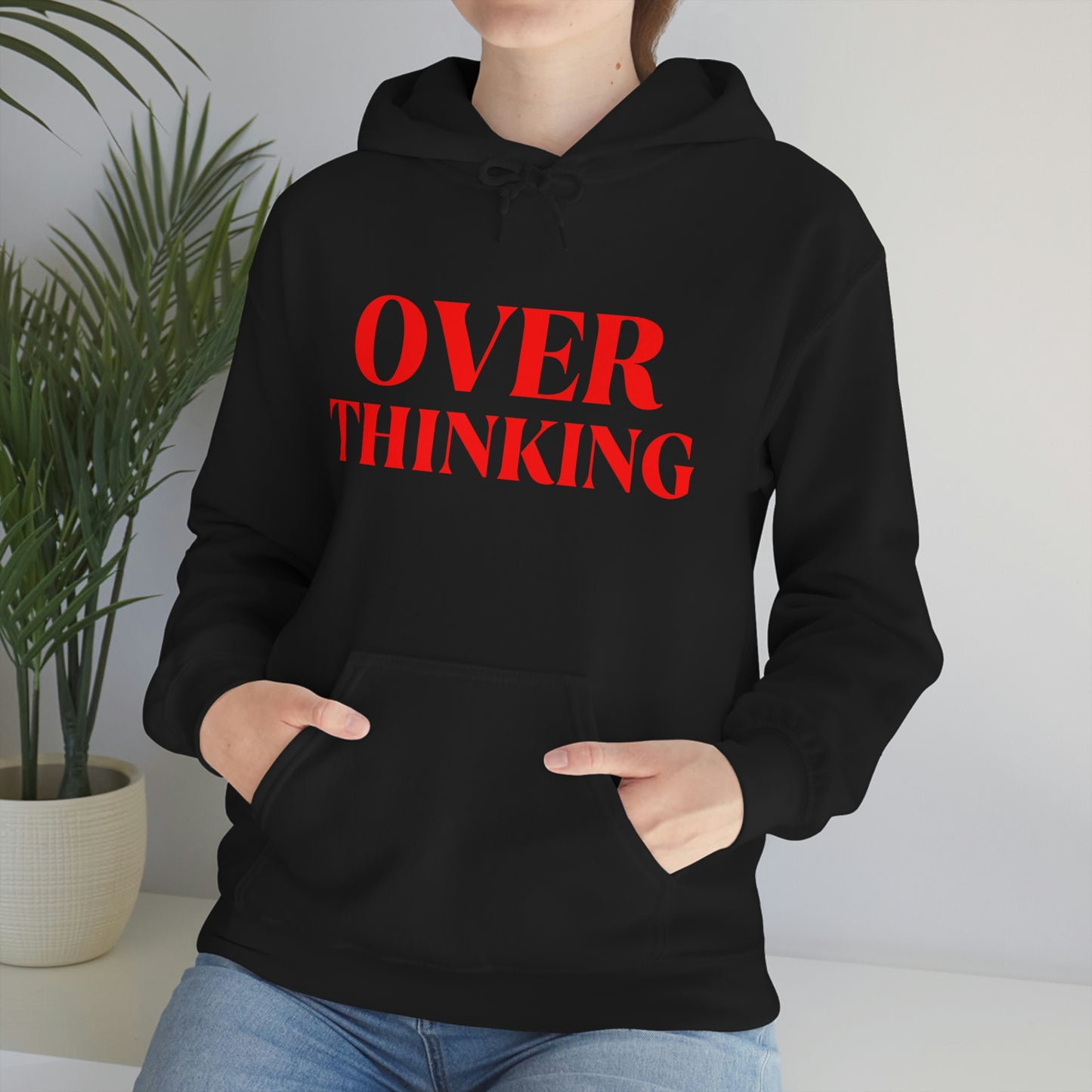 Over Thinking Red Hoodie