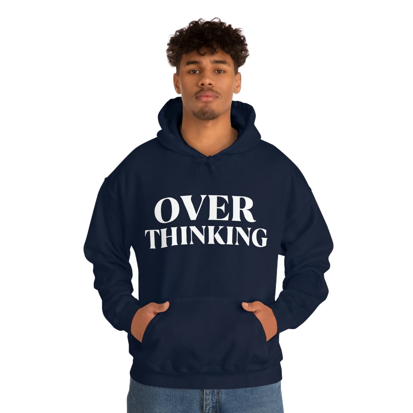 Over Thinking White Hoodie