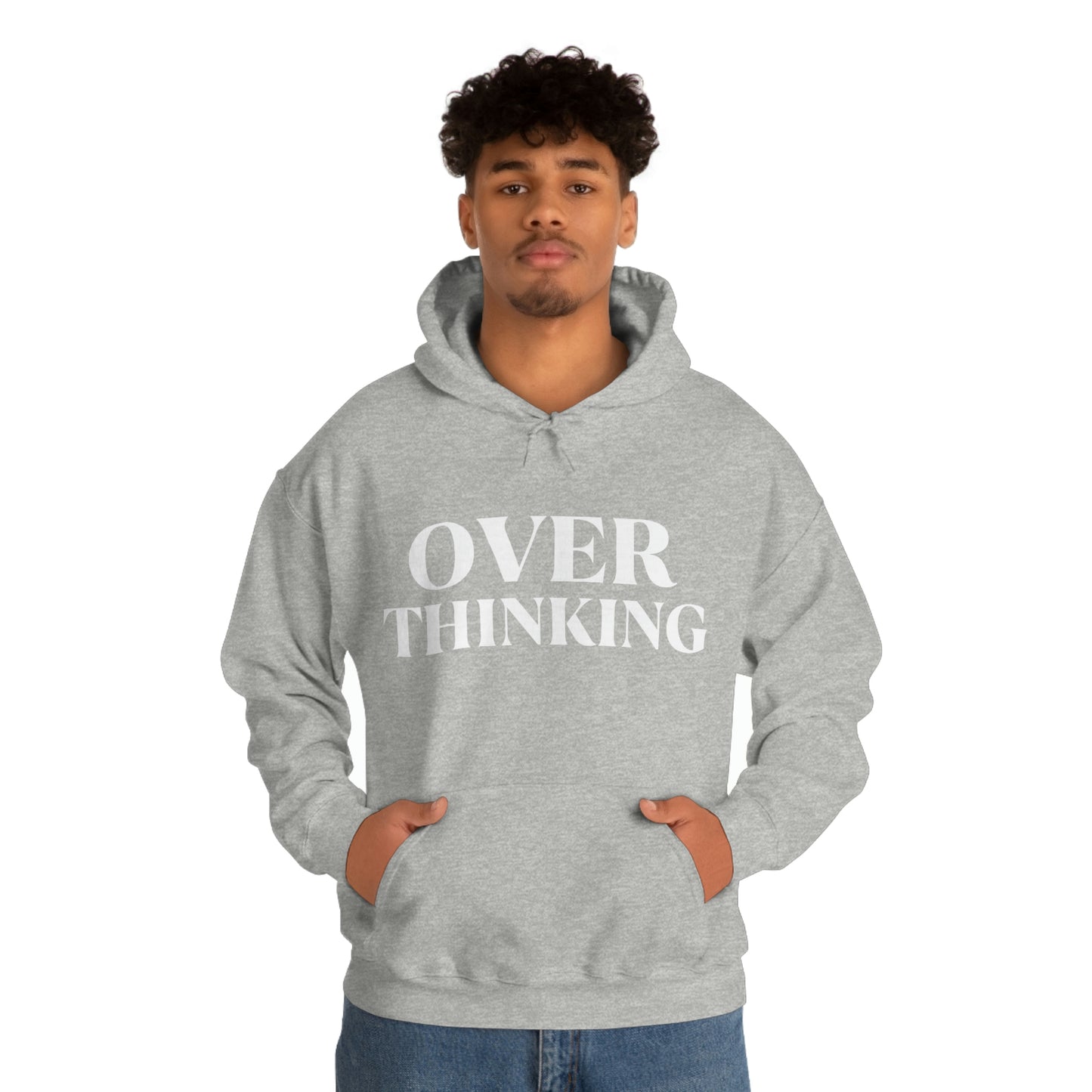 Over Thinking White Hoodie