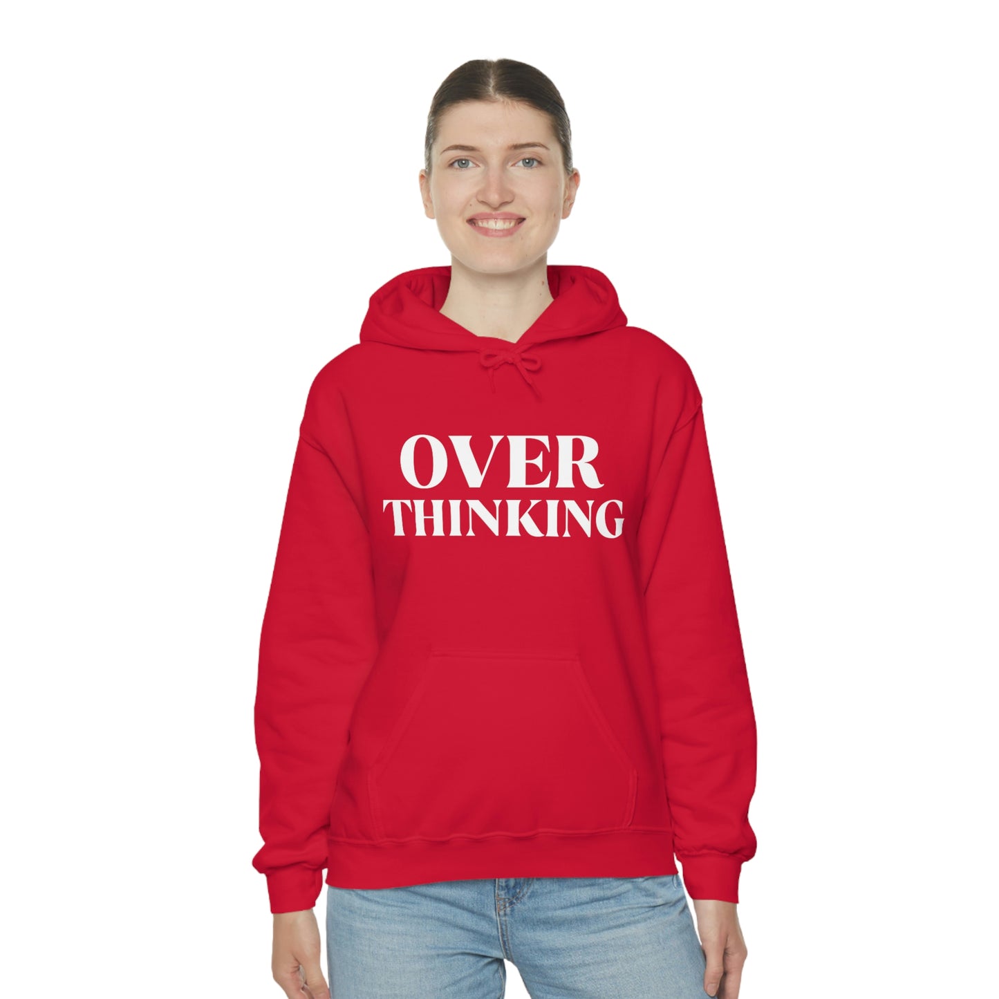 Over Thinking White Hoodie