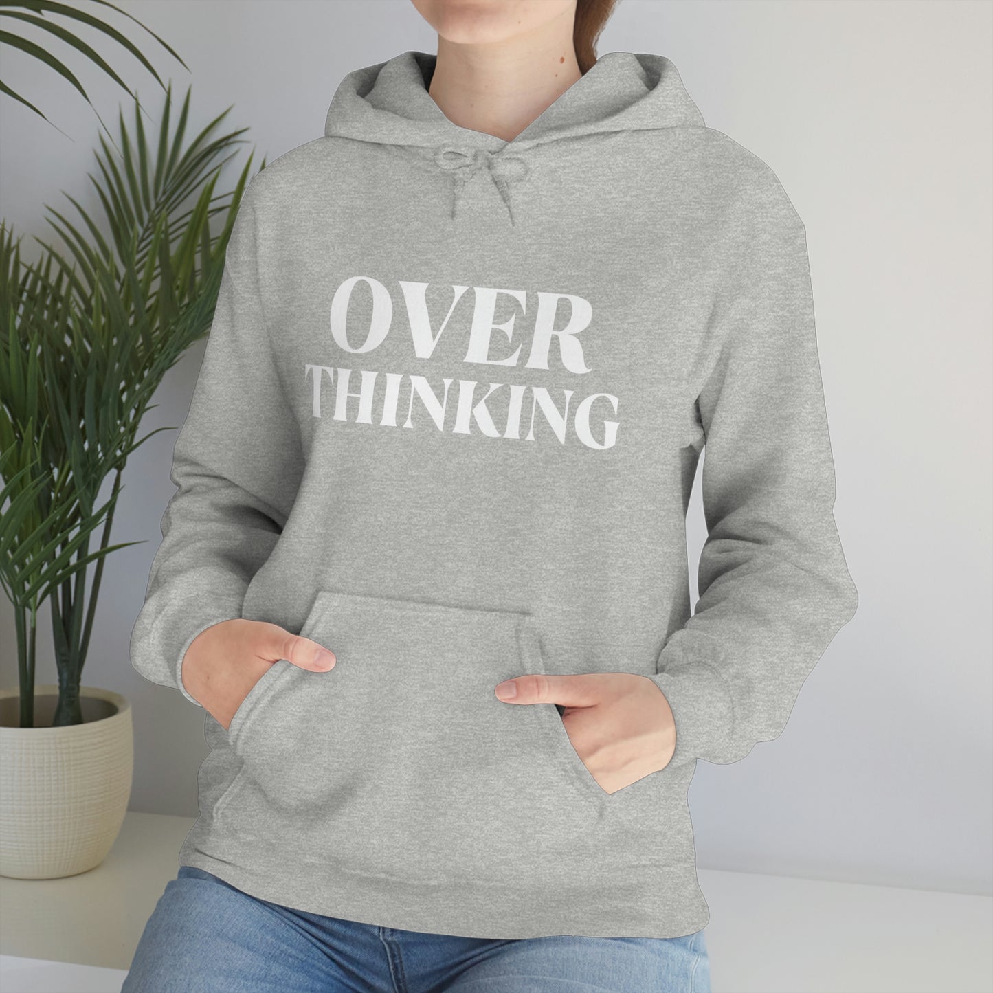 Over Thinking White Hoodie