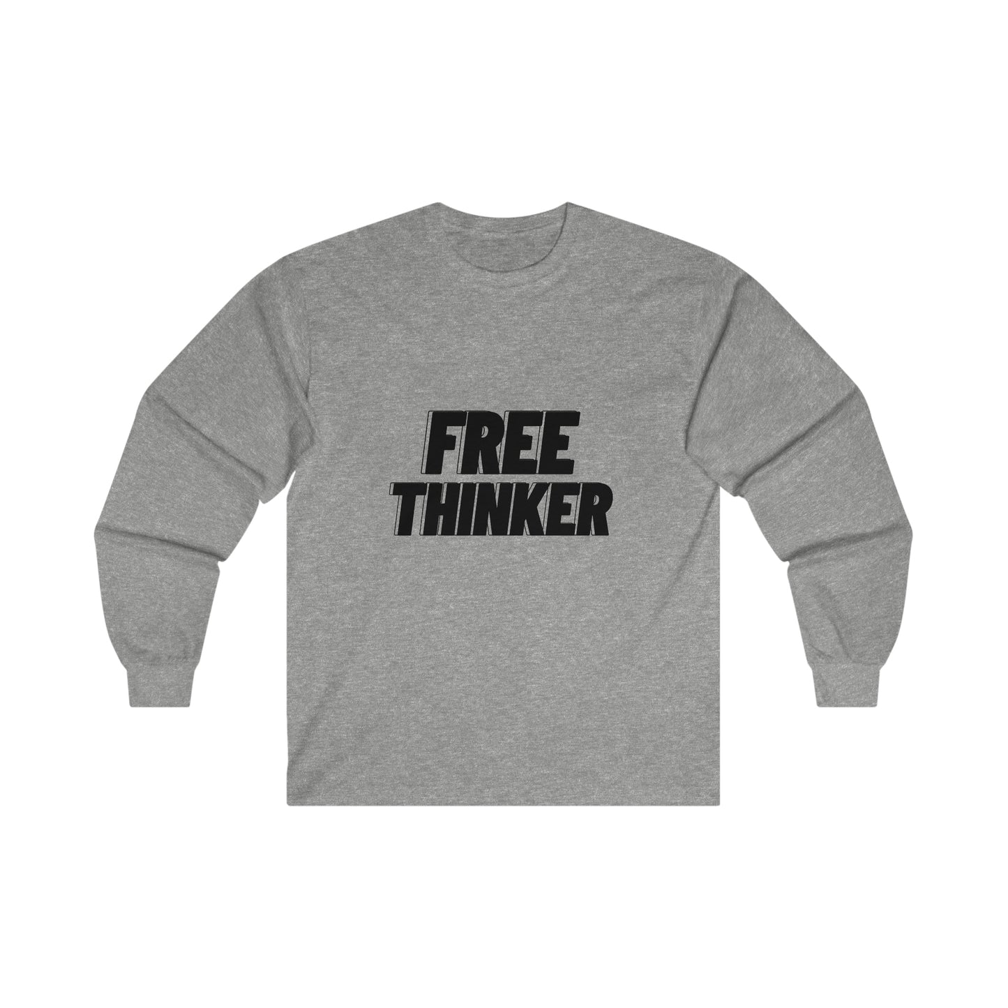 Free Thinker Blk Long Sleeve Tee