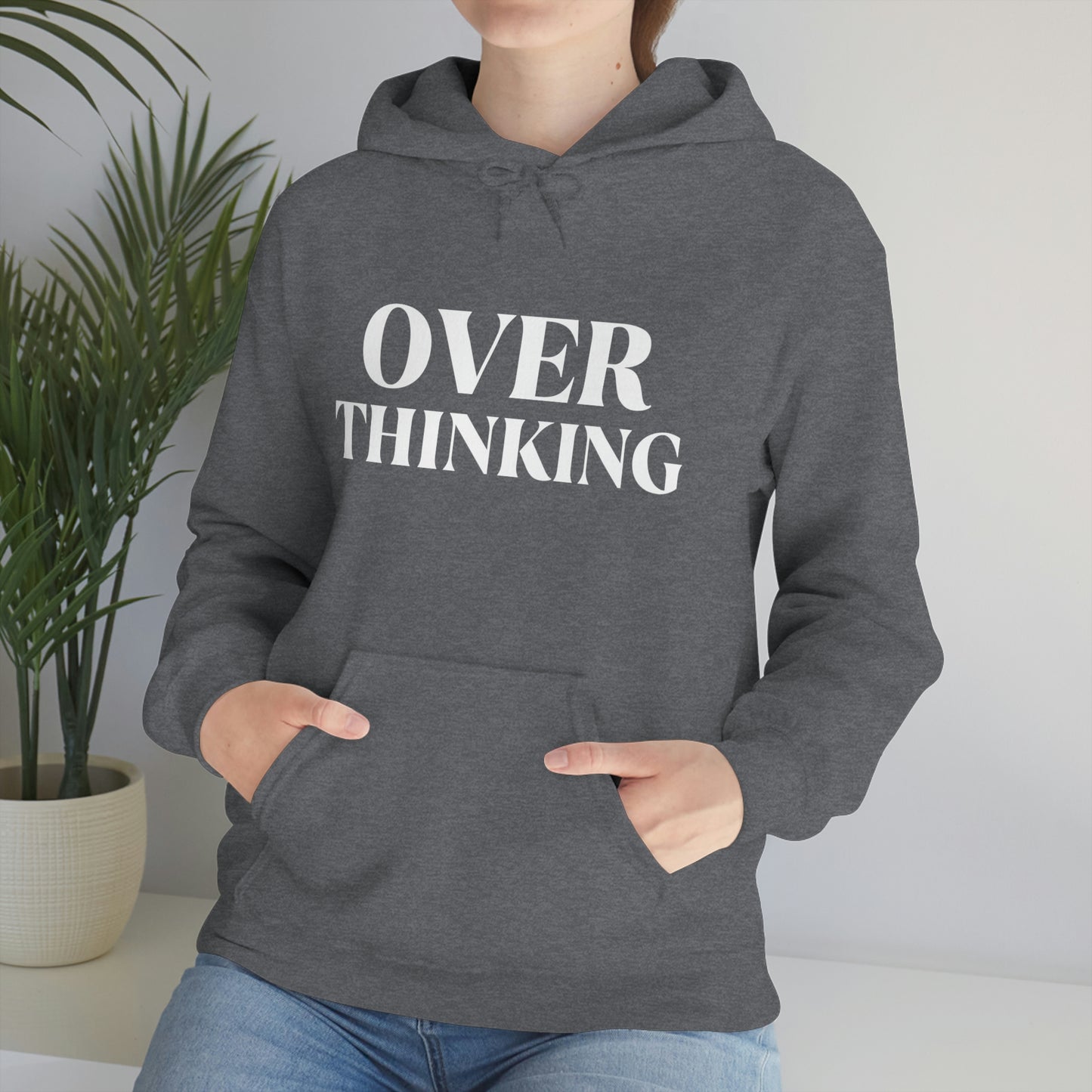 Over Thinking White Hoodie