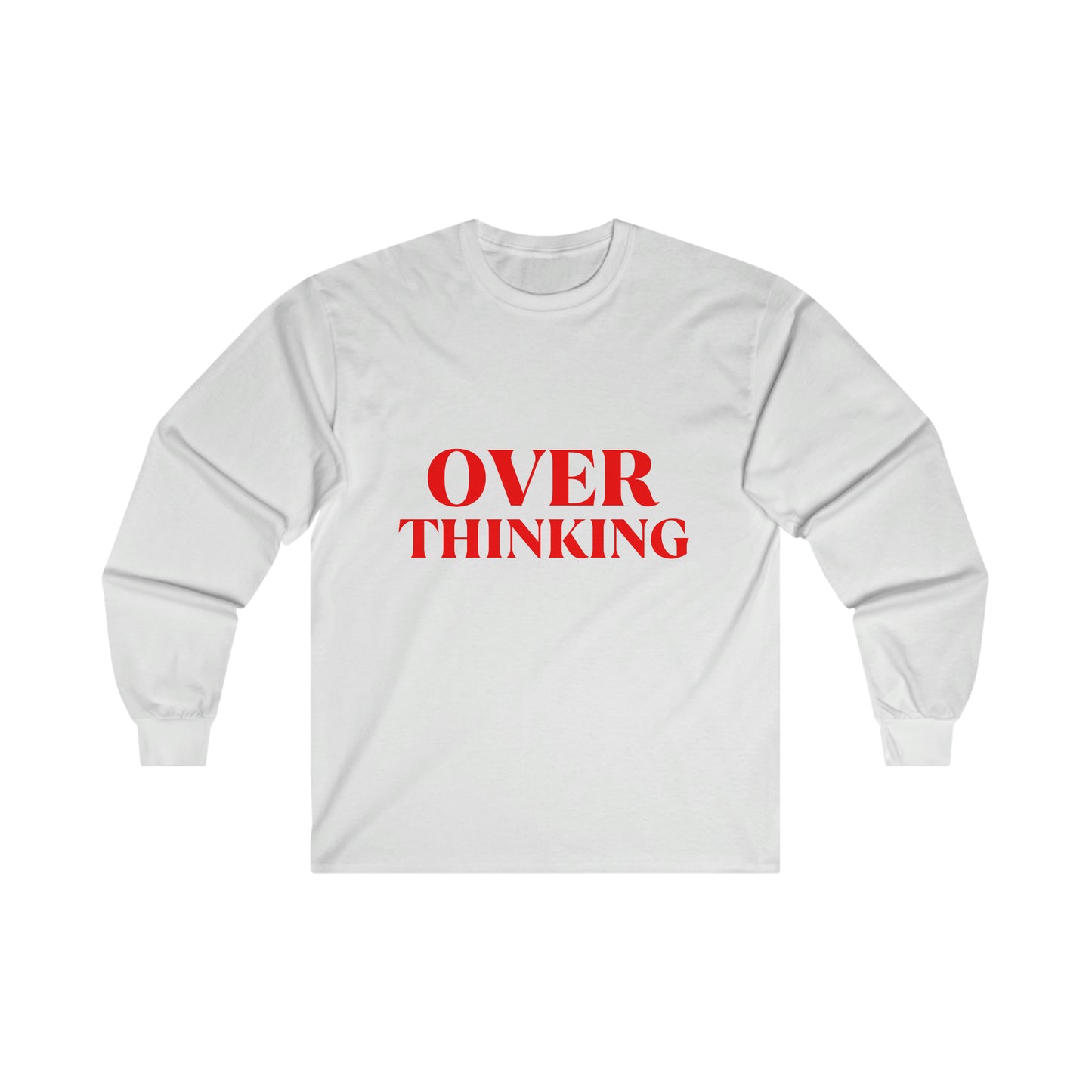 Over Thinking Red Long Sleeve Tee