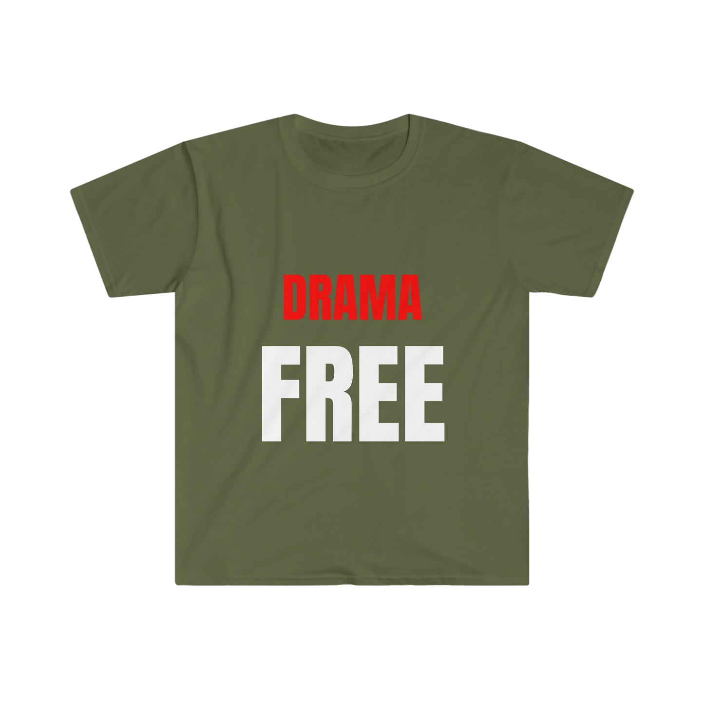 Drama Free Wht T-Shirt