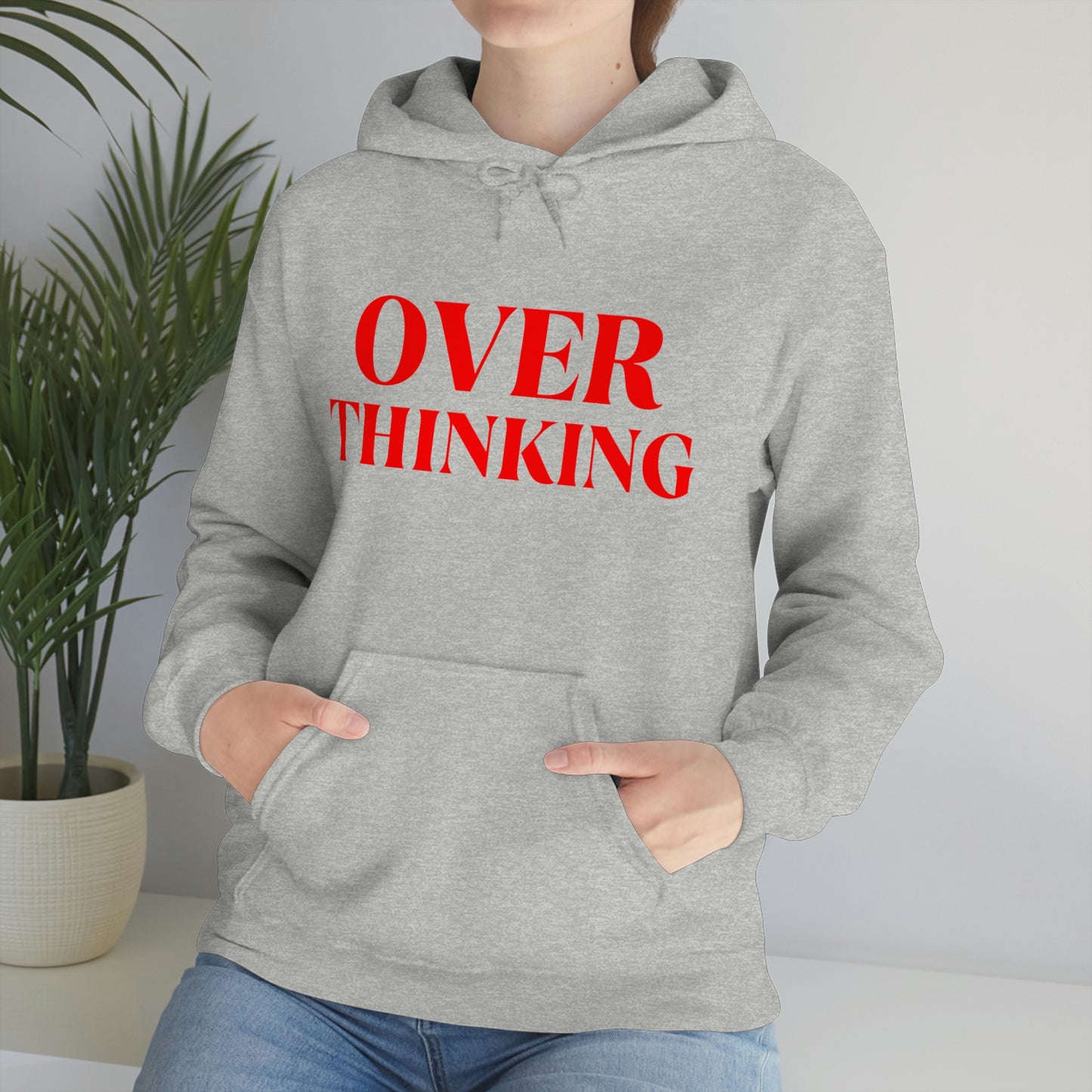 Over Thinking Red Hoodie