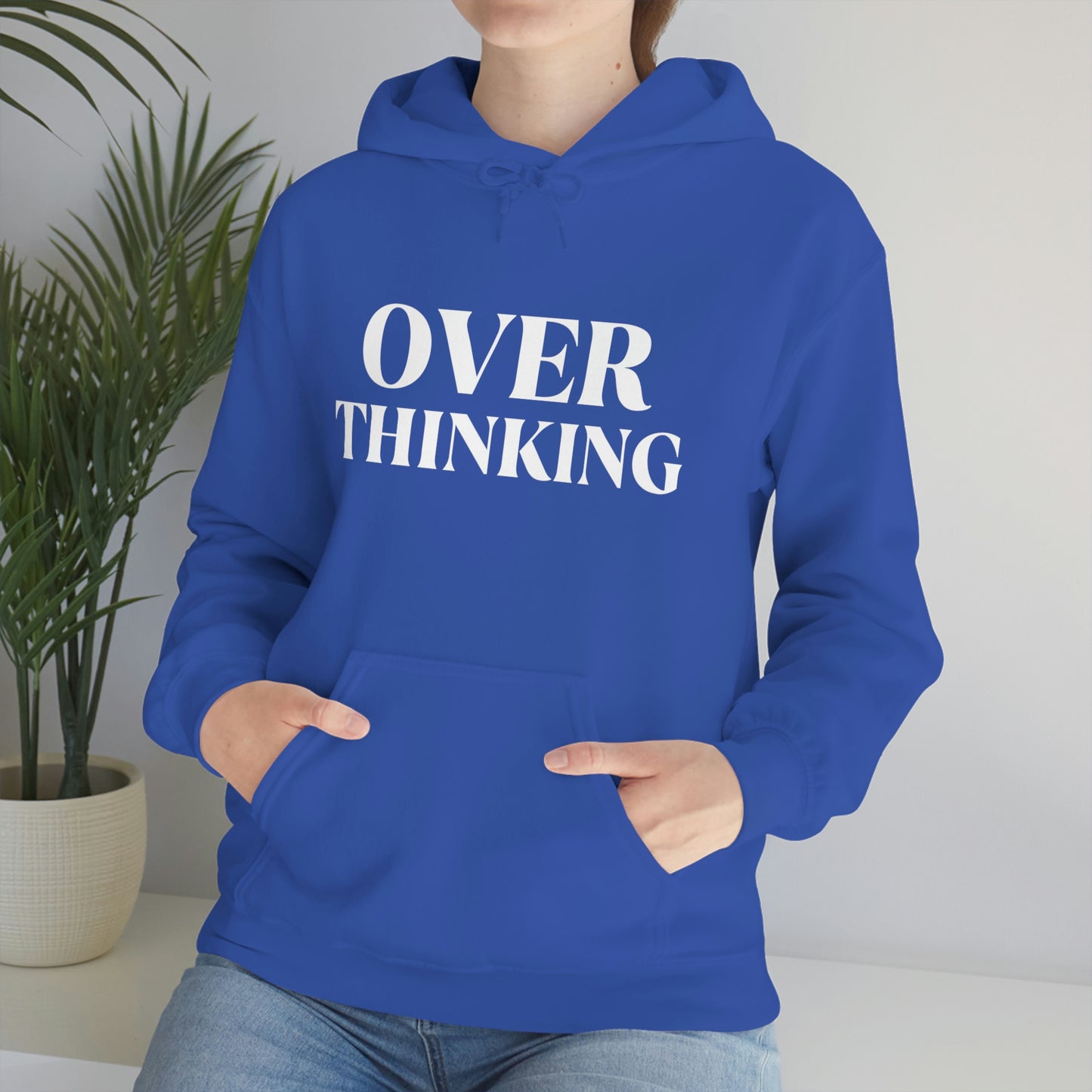 Over Thinking White Hoodie