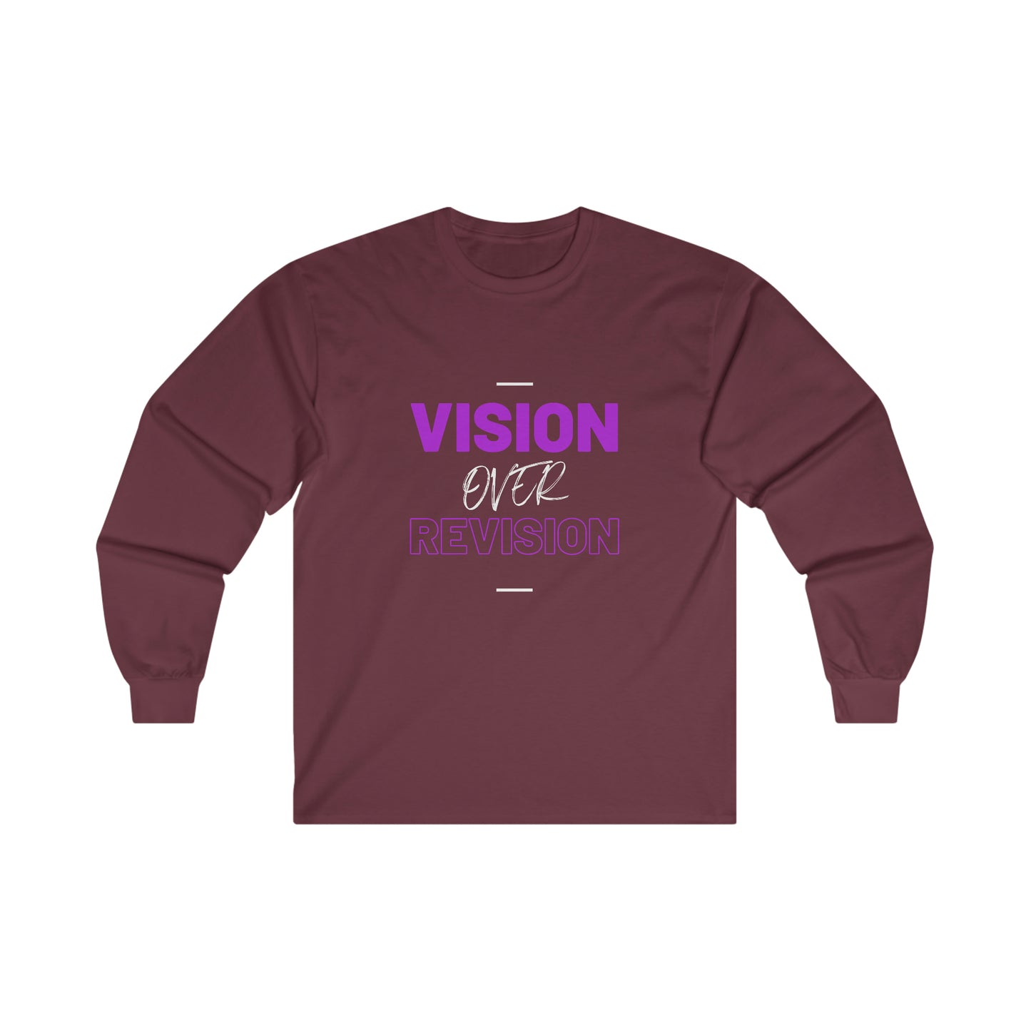 Vision Over Revision Purp Long Sleeve Tee