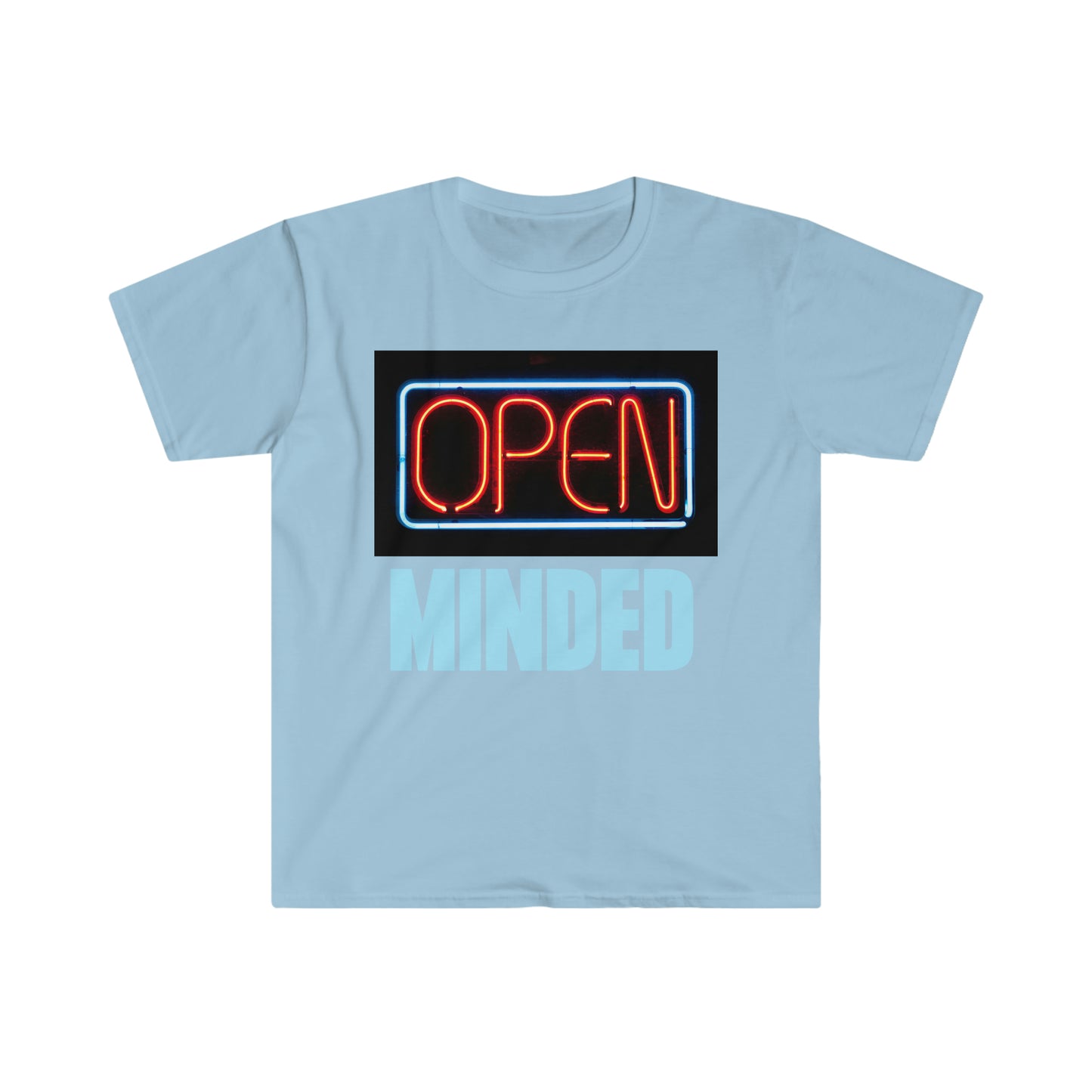 Open Minded Neon Blue T-Shirt