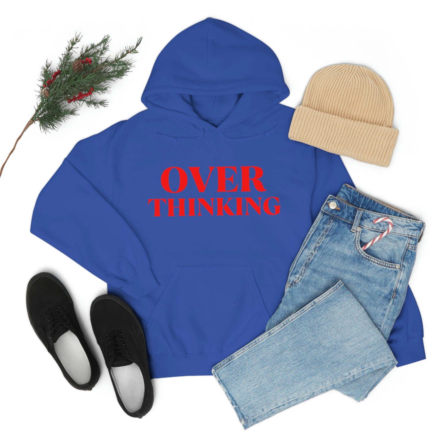 Over Thinking Red Hoodie