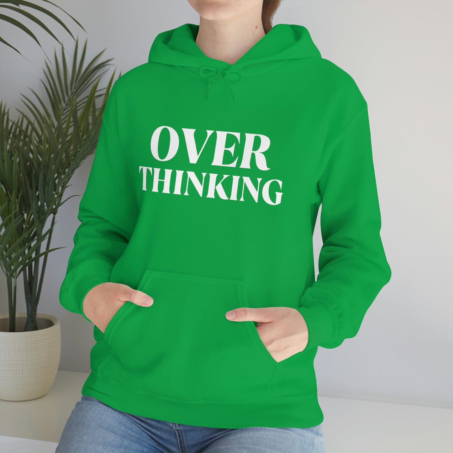 Over Thinking White Hoodie