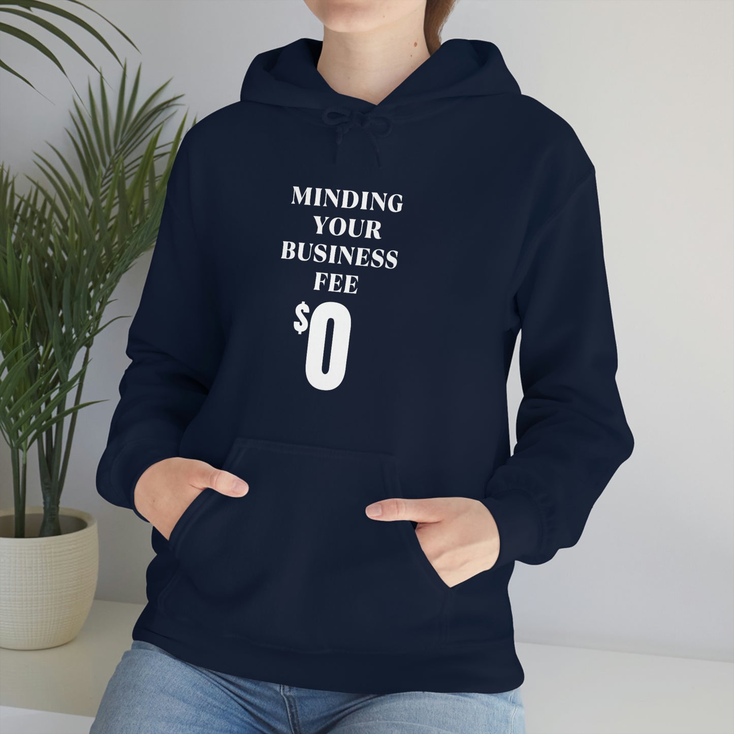 Minding Your Business Fee Wht Hoodie