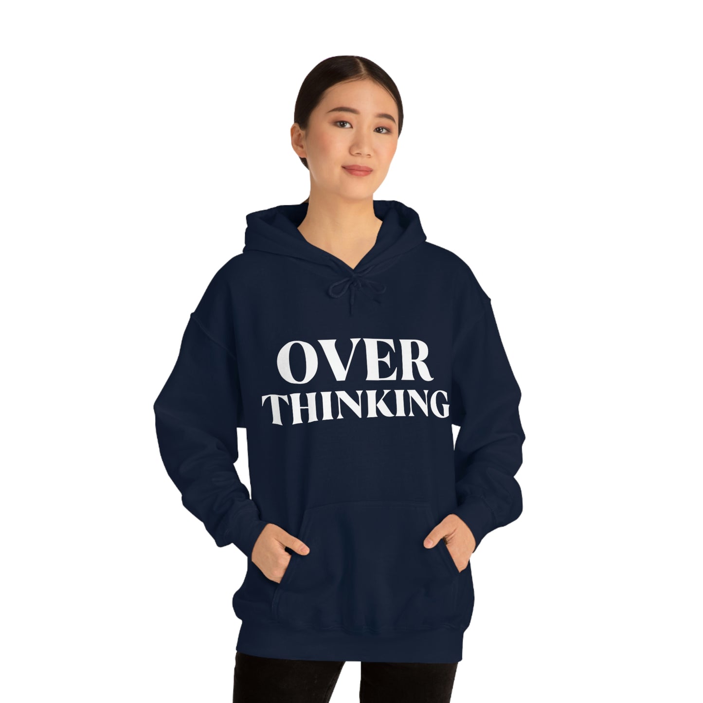 Over Thinking White Hoodie