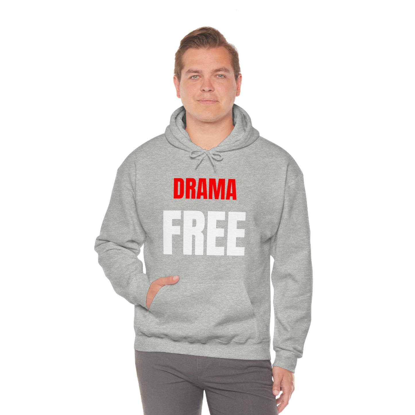 Drama Free RdWht Bld Hoodie