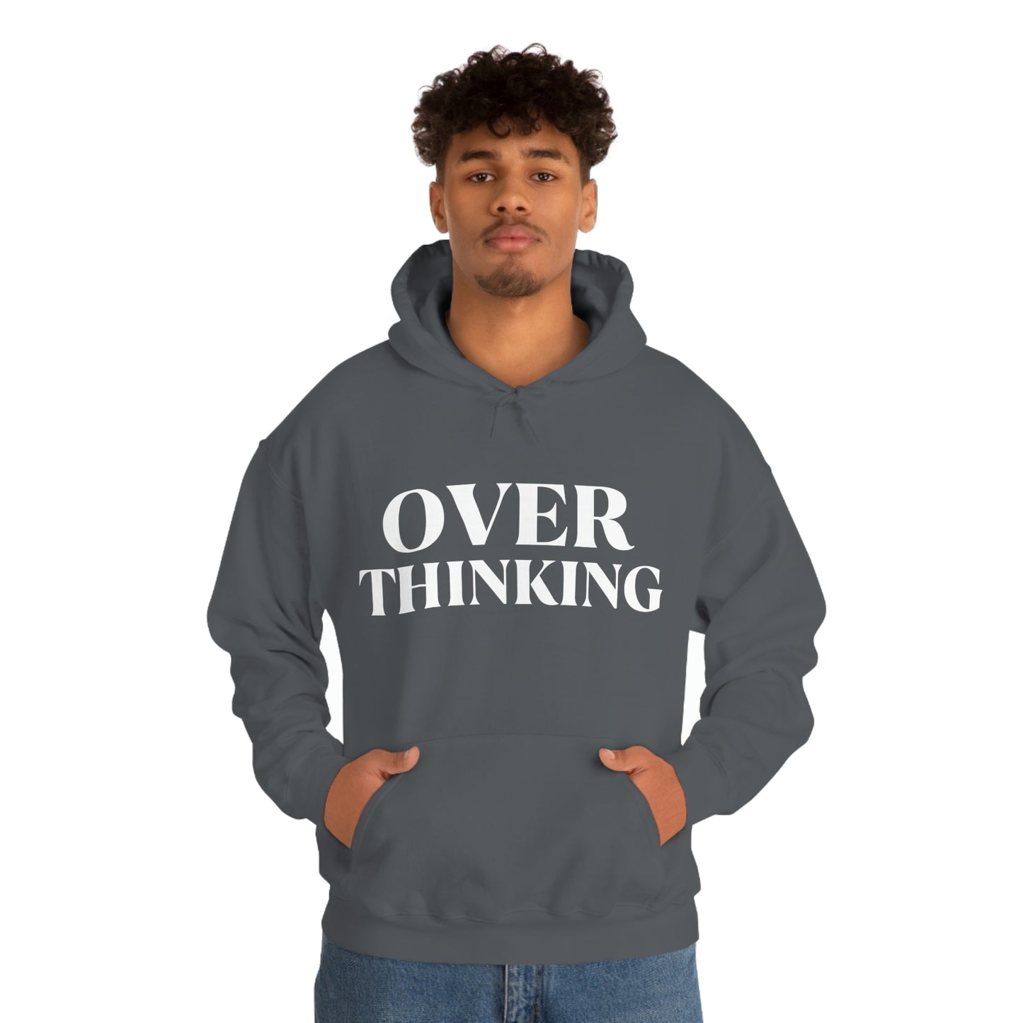 Over Thinking White Hoodie