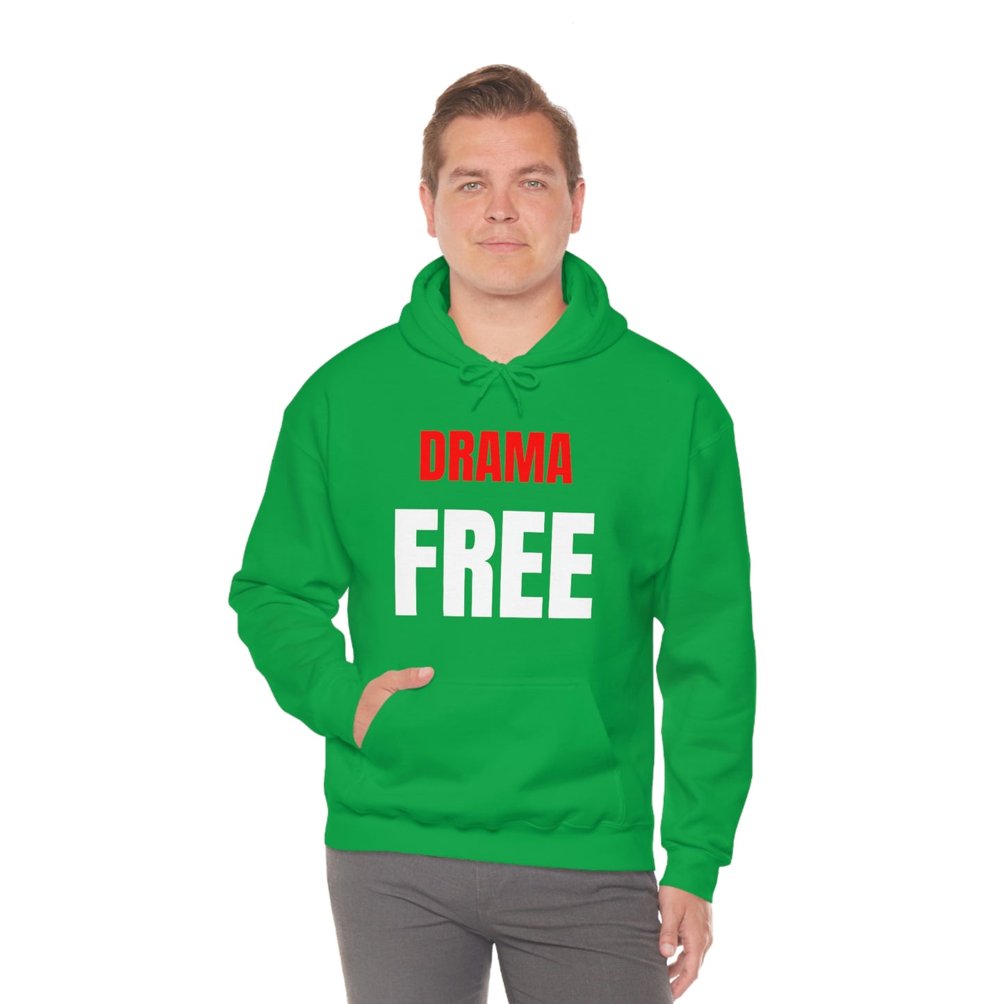 Drama Free RdWht Bld Hoodie